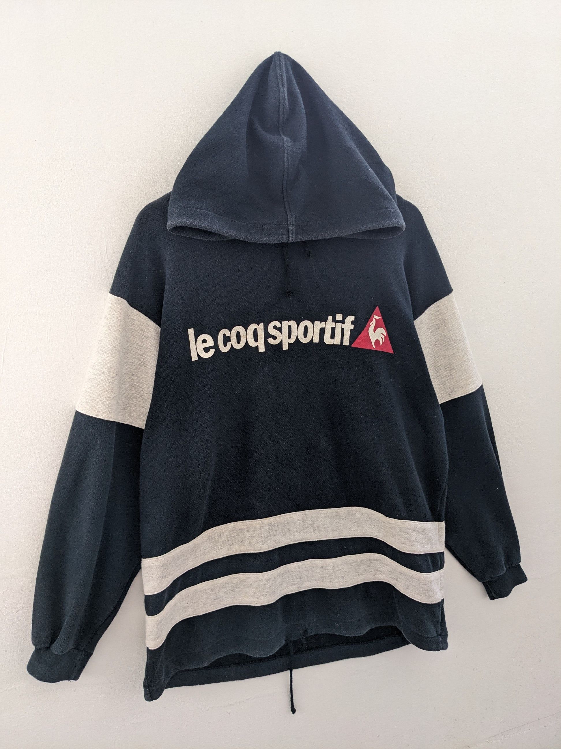 Le Coq Sportif × Vintage Vintage Le Coq Sportif Spellout Pullover Hoodie Size US L / EU 52-54 / 3 - 3 Thumbnail
