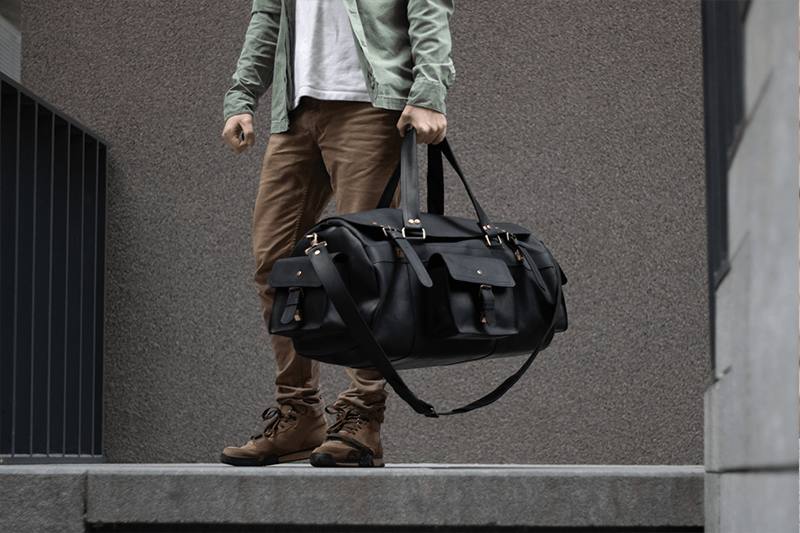 Handmade Leather travel bag "BISON" Size ONE SIZE - 6 Thumbnail