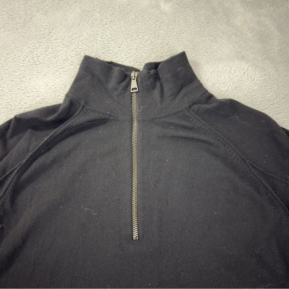 Helmut Lang Helmut Lang Men's Size XL 100% Wool 1/4 Black Zip Up Jacket Size US XL / EU 56 / 4 - 7 Thumbnail