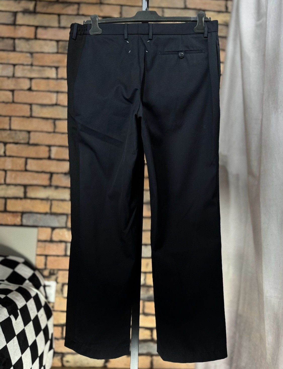 Maison Margiela FW19 DARK NAVY PANTS SNAP TROUSERS CHINOS TRACK WIDE LEG Size US 35 - 1 Thumbnail