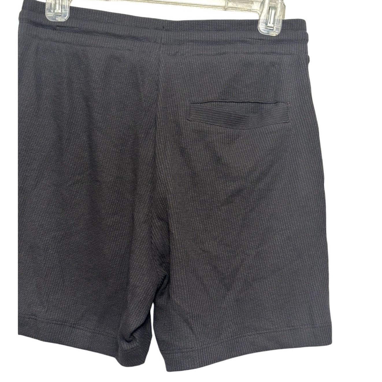 Asos ASOS Casual Shorts Pull On Drawstring EWaffle Knit Black S Size US 32 / EU 48 - 6 Thumbnail
