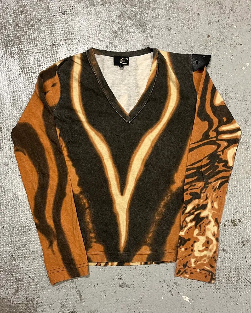 Just Cavalli SS2002 Cavalli Yellow Hallucination Longsleeves Size XS / US 0-2 / IT 36-38 - 1 Thumbnail