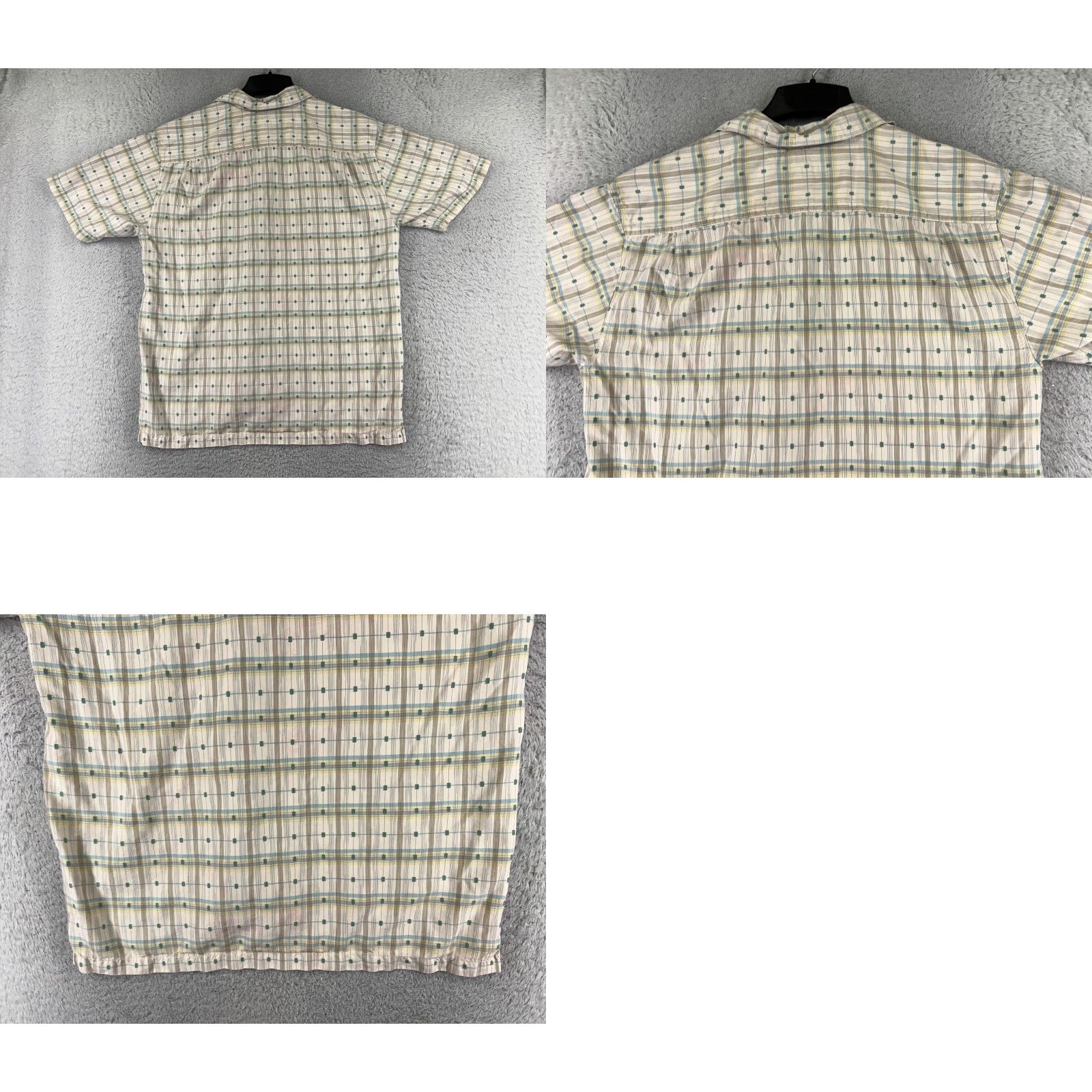 Tommy Bahama Tommy Bahama Shirt Men Large Beige Plaid Button-Up Silk Blend Camp Double Pocket Casual Size US L / EU 52-54 / 3 - 9 Thumbnail