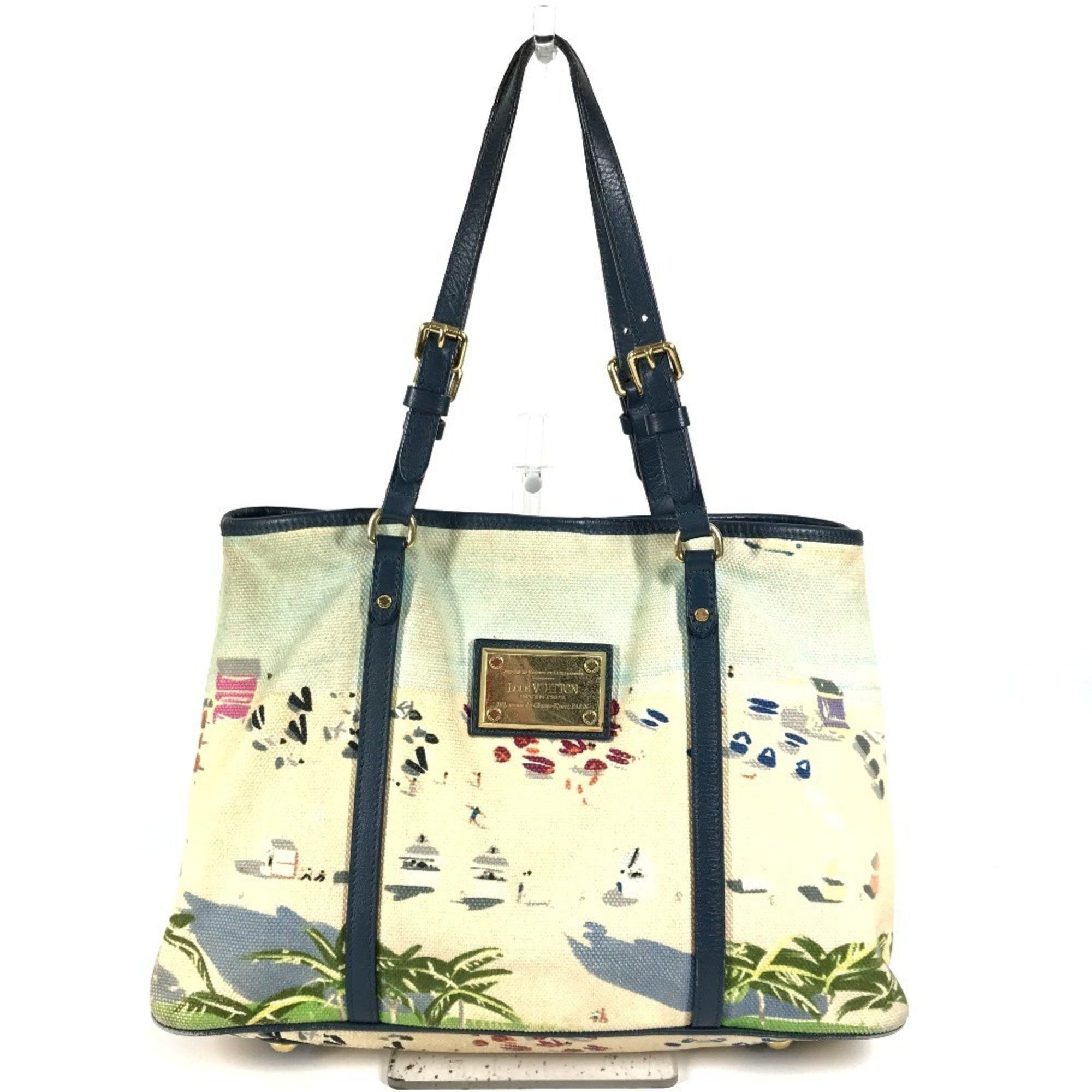 Louis Vuitton M93769 Ior Cabas Pm Escar Bag Shoulder Tote Canvas Women's Blue