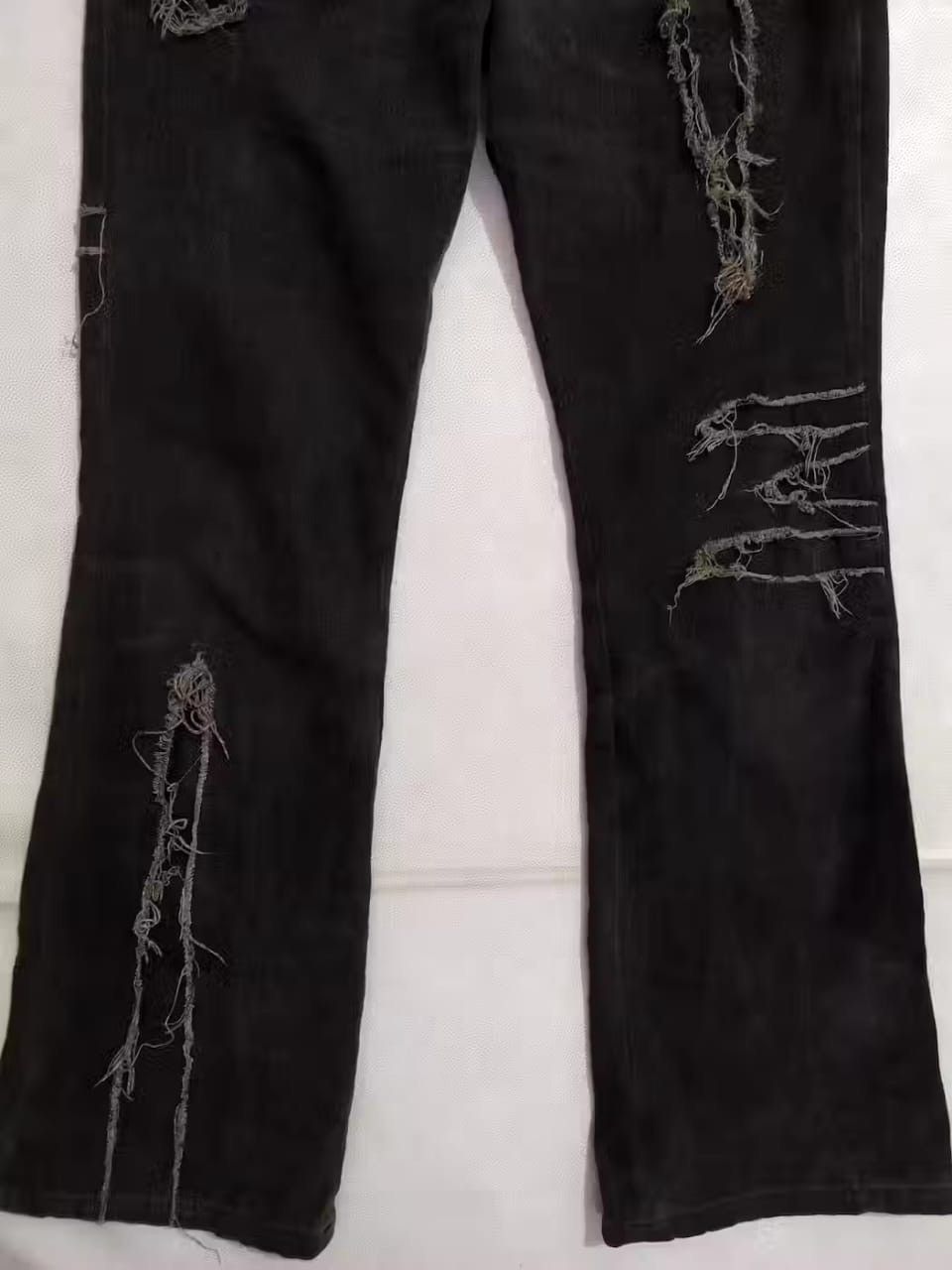 Japanese Brand Japanese BPN Distressed Patchwork flare studded Pants Size US 29 - 3 Thumbnail