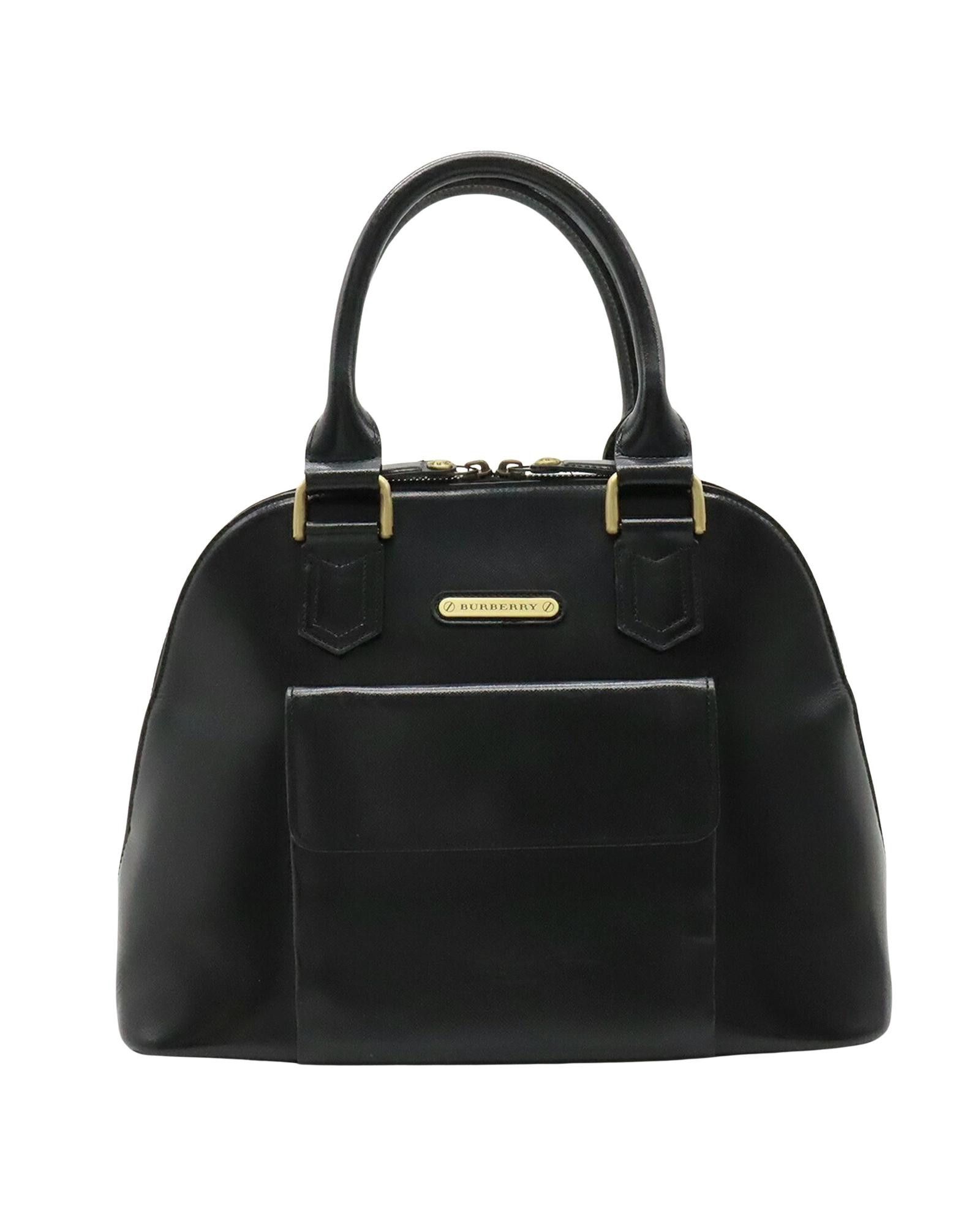 image of Burberry Black Leather Practical Bag, Women's