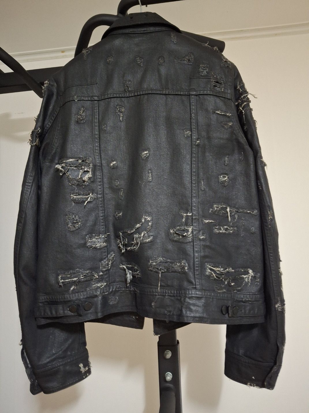 Dior [52] Dior Homme Strip SS04 Waxed Jacket Size US L / EU 52-54 / 3 - 4 Thumbnail