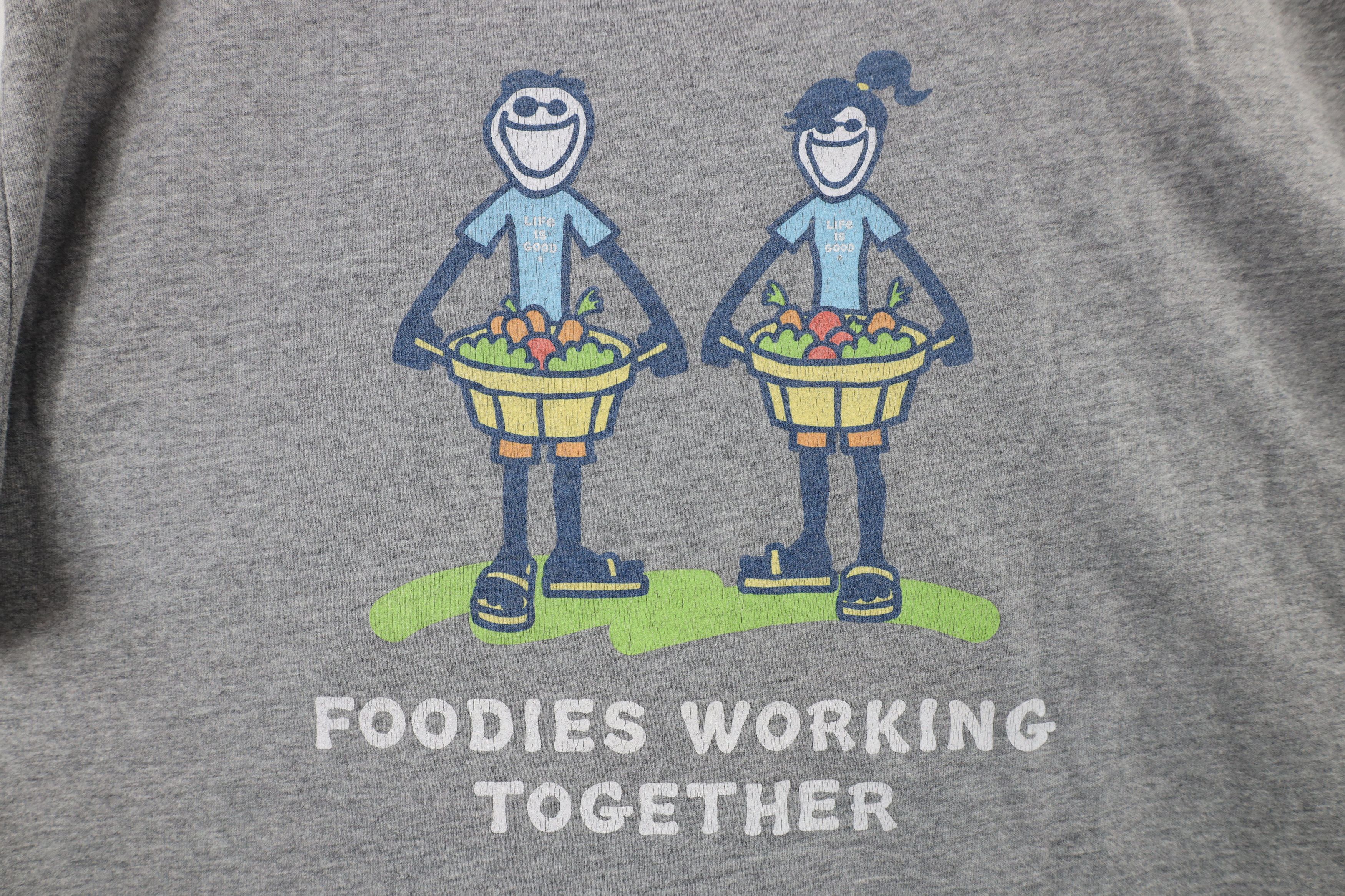 Life is Good Vintage Life Is Good Foodies Working Together T-Shirt Gray Size US XL / EU 56 / 4 - 4 Thumbnail