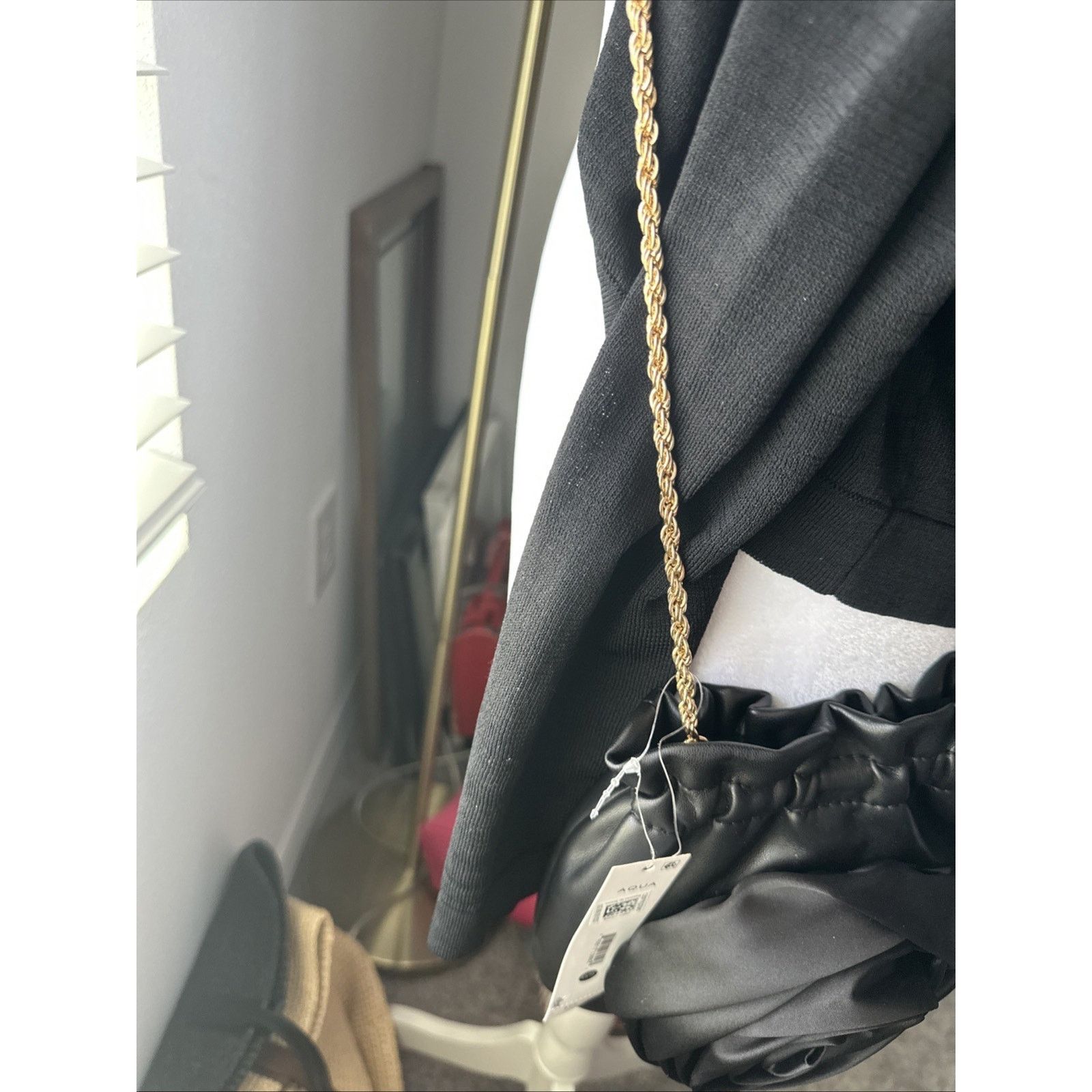 Bloomingdale's Aqua Rosette Crossbody Bucket Bag - Exclusive $98 NWT New Size ONE SIZE - 6 Thumbnail