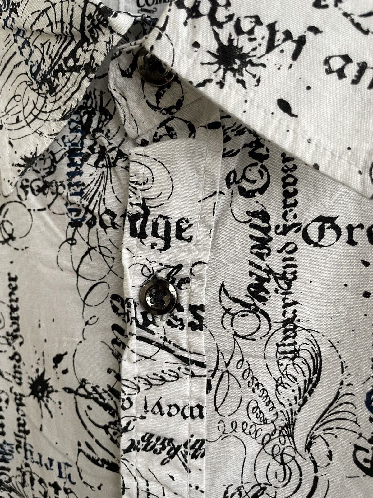 Hysteric Glamour × If Six Was Nine × Le Grande Bleu (L.G.B.) 2000s Comontage japan Poem Full print shirt y2k style Size US L / EU 52-54 / 3 - 5 Thumbnail
