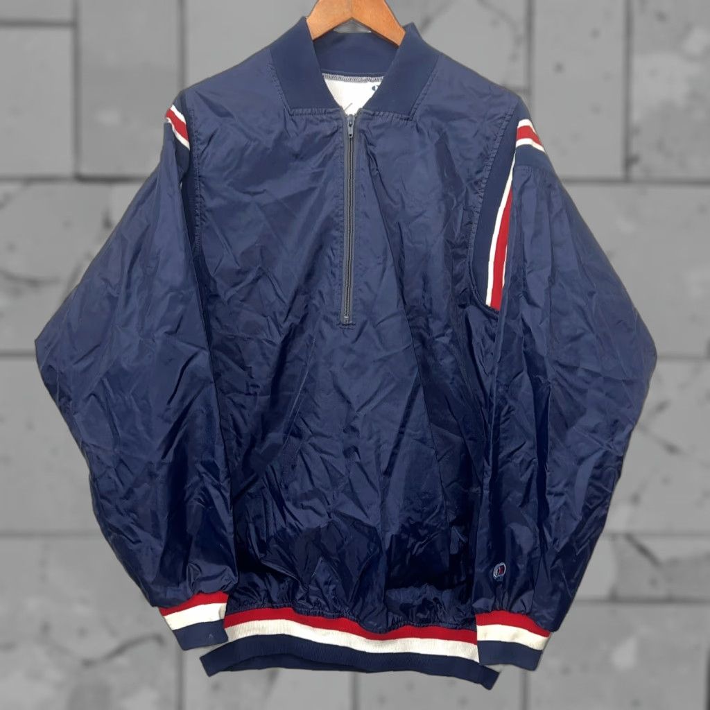 KEEN VTG Cliff Keen Athletic Blue Half Zip Nylon Jacket Mens M USA Windbreaker Jacket Size US M / EU 48-50 / 2 - 1 Thumbnail