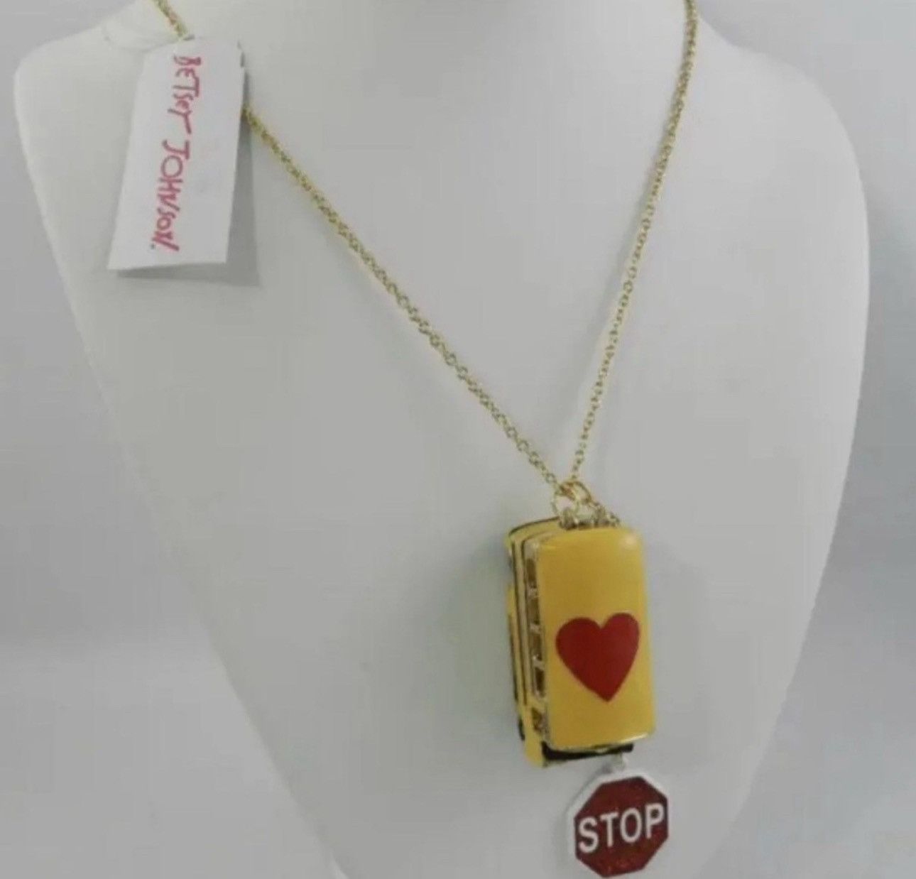 Betsey Johnson Betsey Johnson BACK TO SCHOOL Bus Heart Locket Necklace Size ONE SIZE - 5 Thumbnail