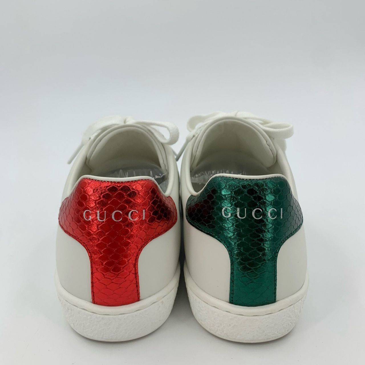 Gucci [Gucci] Bee-Embroidery Striped Casual Sneakers 36.5 White Size US 6.5 / IT 36.5 - 4 Thumbnail