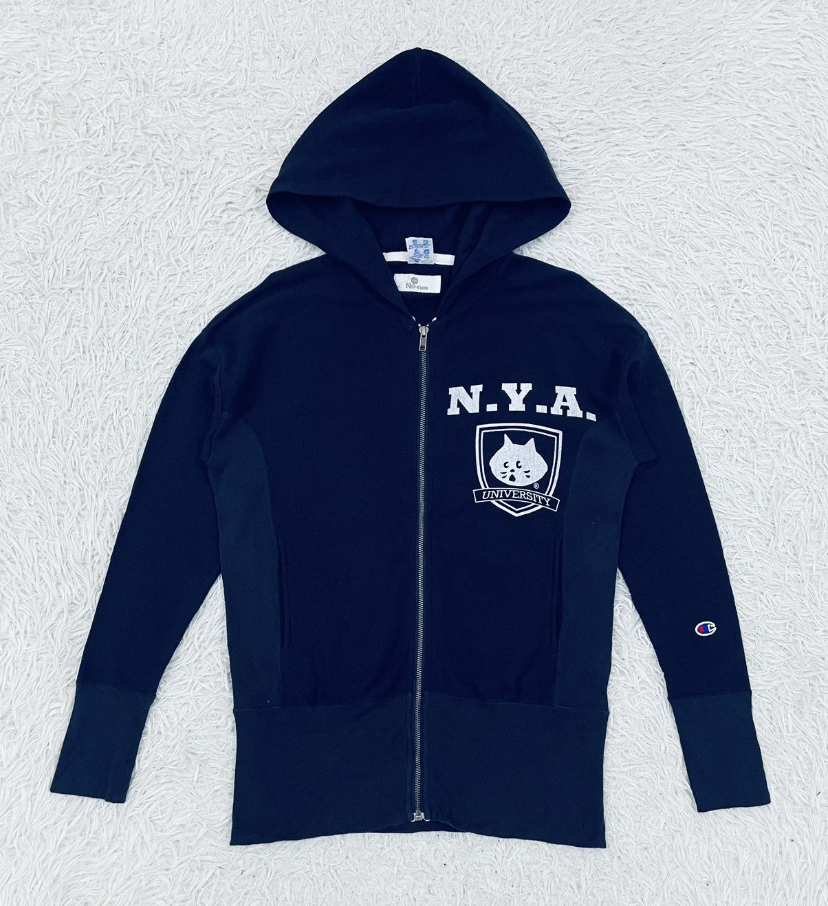 Champion × Ne-Net Vintage 90s Ne-Net Champion Sweater Hooded NYA University Size M / US 6-8 / IT 42-44 - 1 Thumbnail