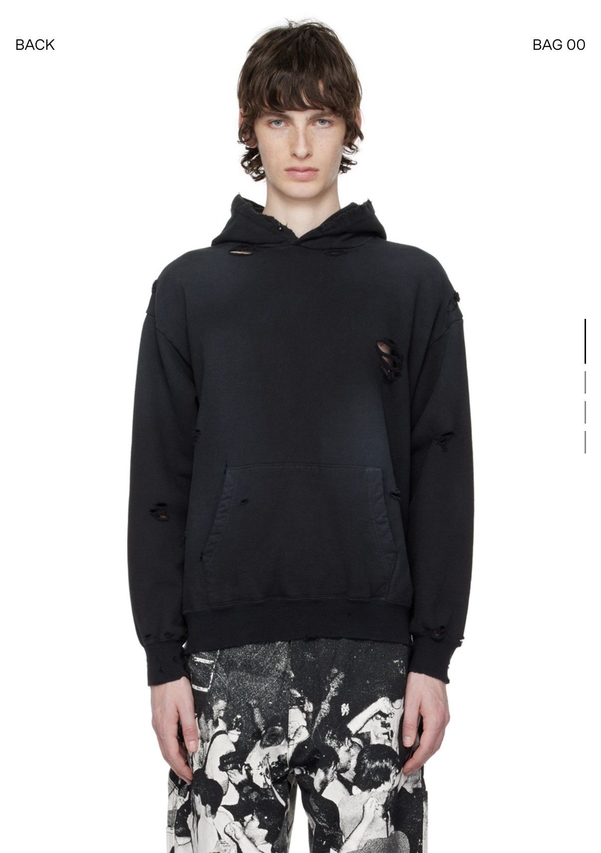 Flagstuff Black Damaged Hoodie Size US M / EU 48-50 / 2 - 6 Thumbnail