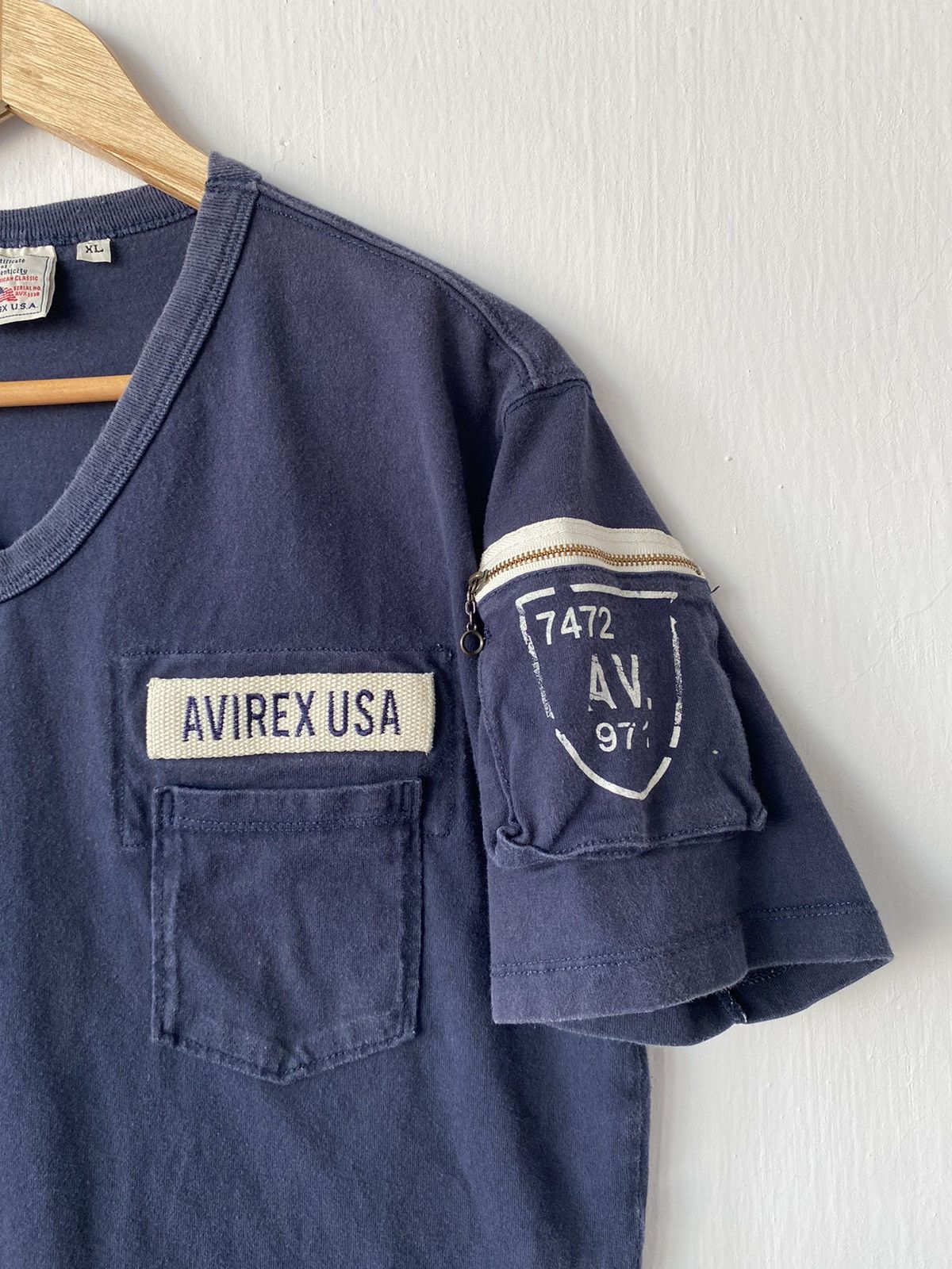 Avirex × Vintage Avirex Double Pocket T-shirt Size US XL / EU 56 / 4 - 3 Thumbnail