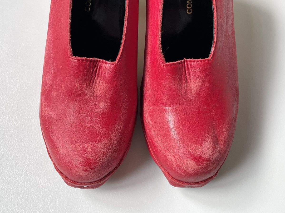 Comme des Garcons Distressed Leather Heeled Clogs Size US 7.5 / IT 37.5 - 7 Thumbnail