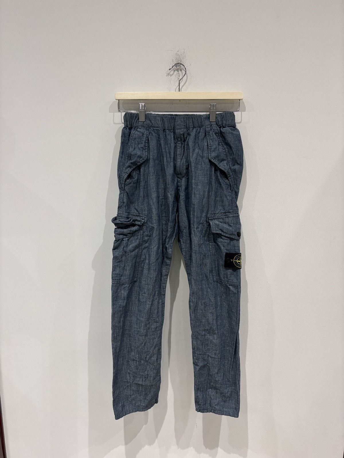 Stone Island Stone Island Cotton Cargo Pants Blue Size: 28 Size US 28 / EU 44 - 1 Thumbnail