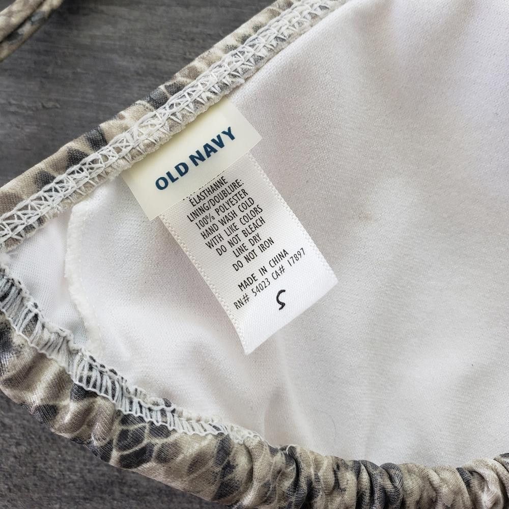 Old Navy Nude Snakeskin Old Navy Bikini Top Size ONE SIZE - 3 Thumbnail