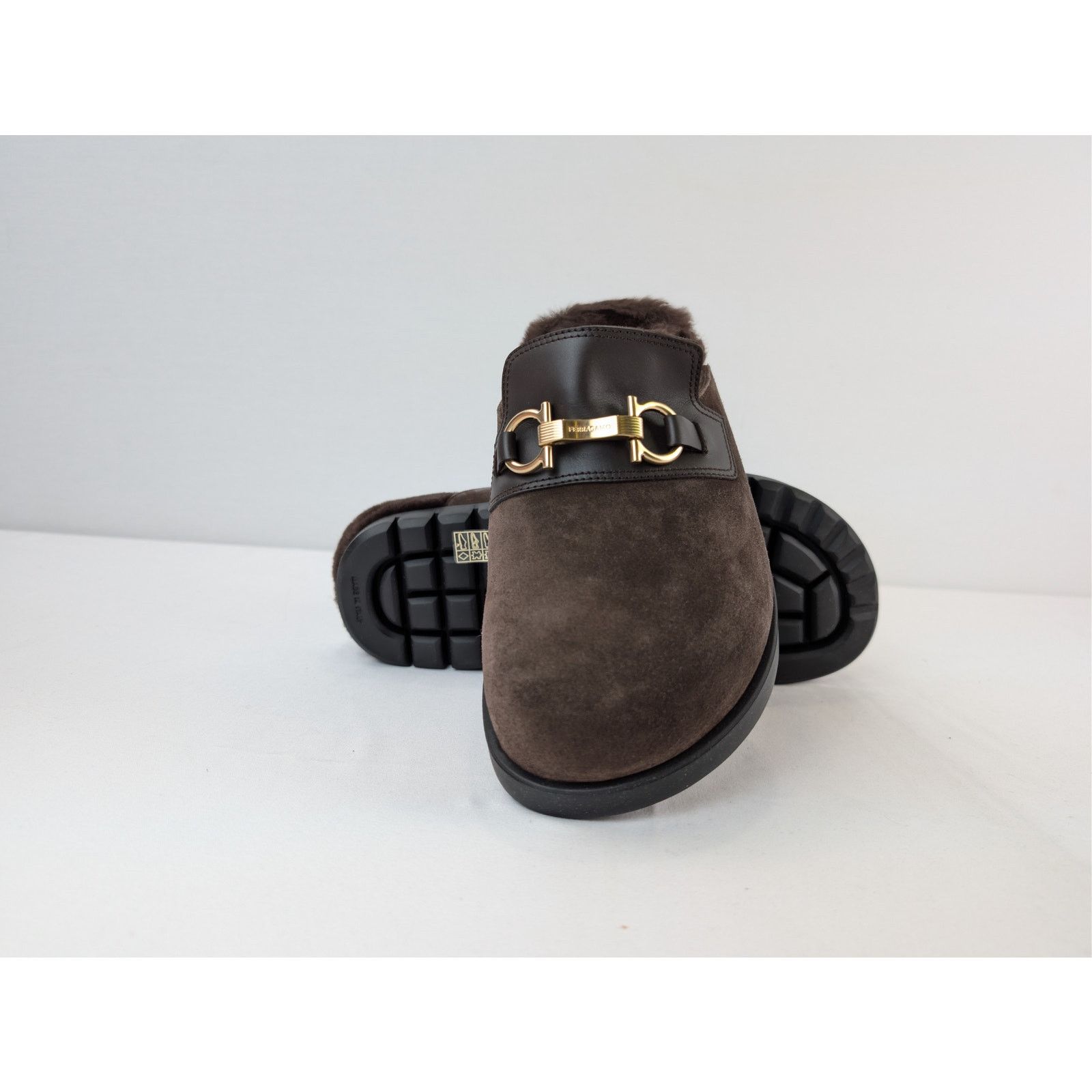 Salvatore Ferragamo o1rshd1 T. Moro 23 Calf Mules in Brown Size US 8 / EU 41 - 13 Thumbnail