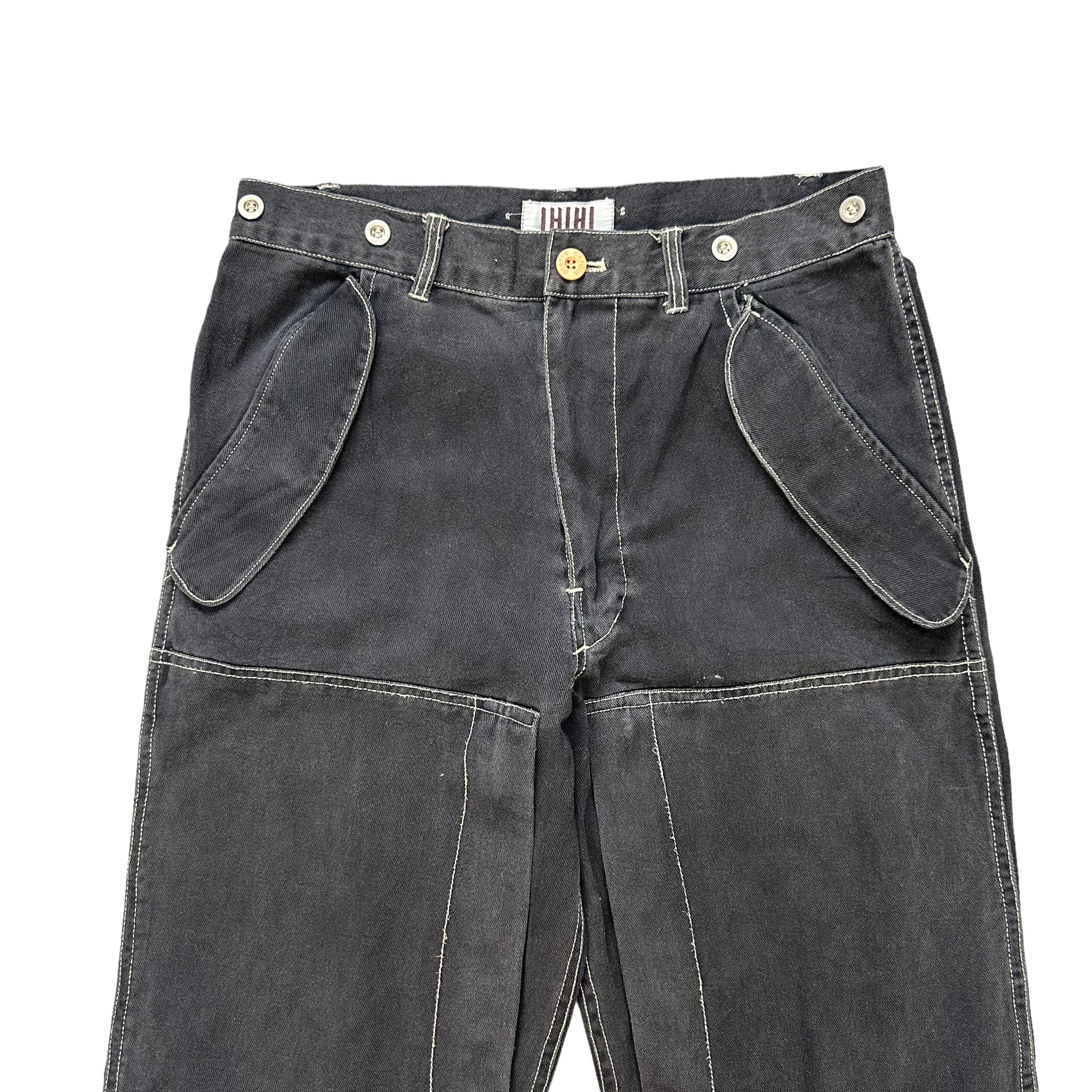 Japanese Brand IHIHI JPN PIERRE CARDIN DOUBLE THIGH 6 POCKET PANT #7794-176 Size US 31 - 2 Thumbnail