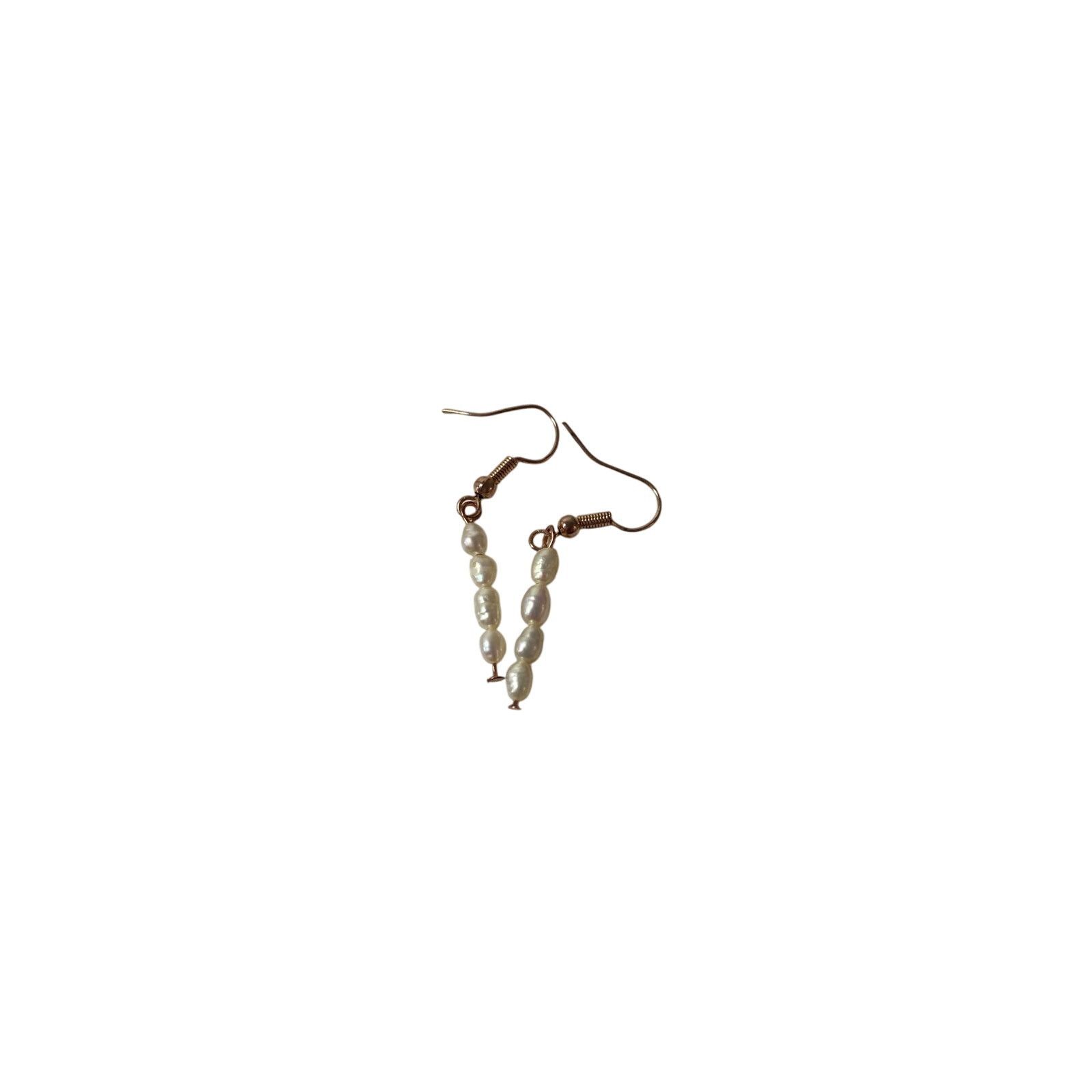 Handmade Handmade Upcycled Rice Pearl Earrings Bridal Lightweight Size ONE SIZE - 1 Thumbnail