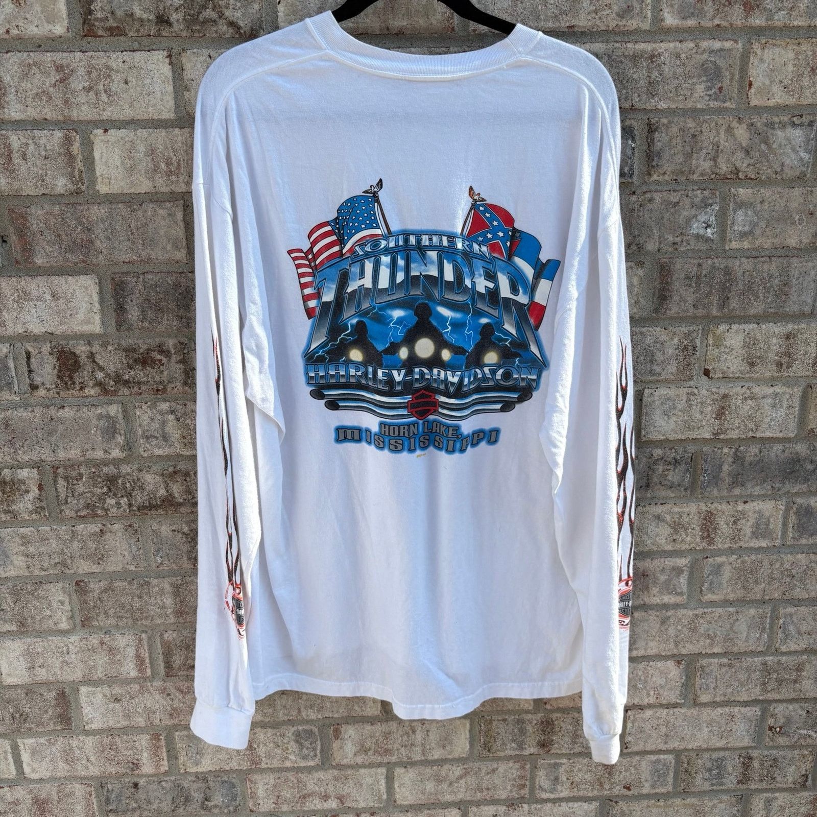 Harley Davidson Vintage Harley Davidson, long sleeve T-shirt Size US XL / EU 56 / 4 - 2 Thumbnail