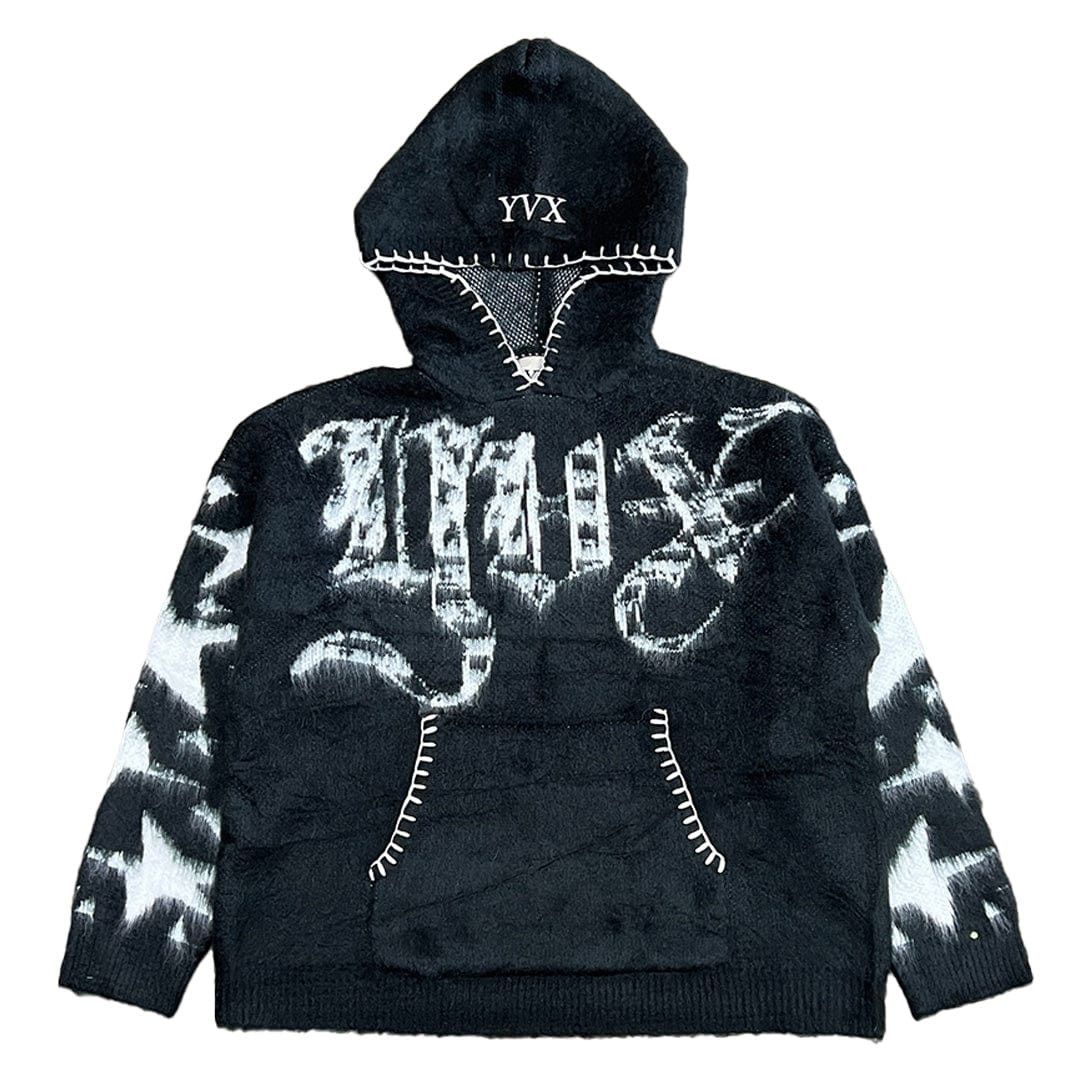 YVX YVX Mohair Flag Hooded Sweatshirt Black Size US XL / EU 56 / 4 - 1 Thumbnail