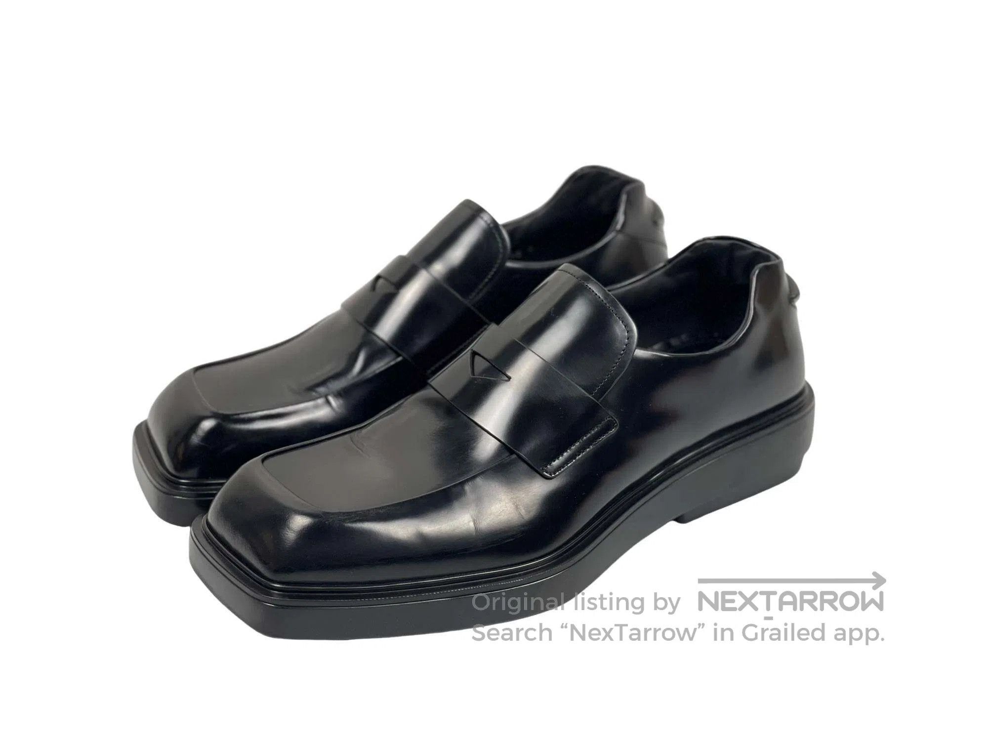 Prada Prada Horn Logo Square Toe Loafers Size US 6 / EU 39 - 1 Thumbnail