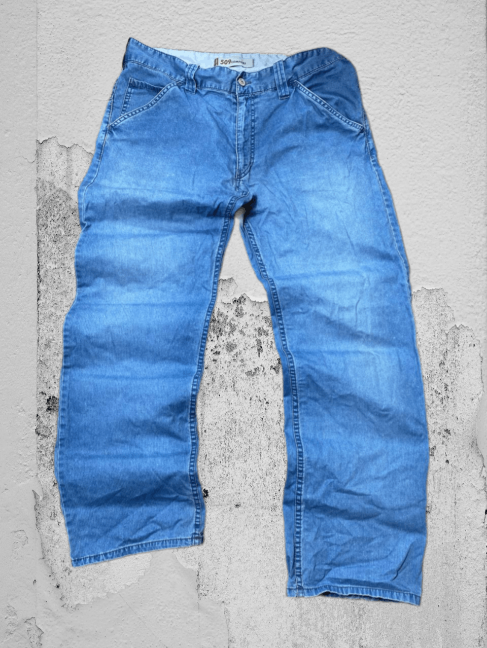 Japanese Brand × Levi's Crazy Crash Dirty Baggy Faded Jean Japan Avant Garde Style Size US 34 / EU 50 - 1 Thumbnail