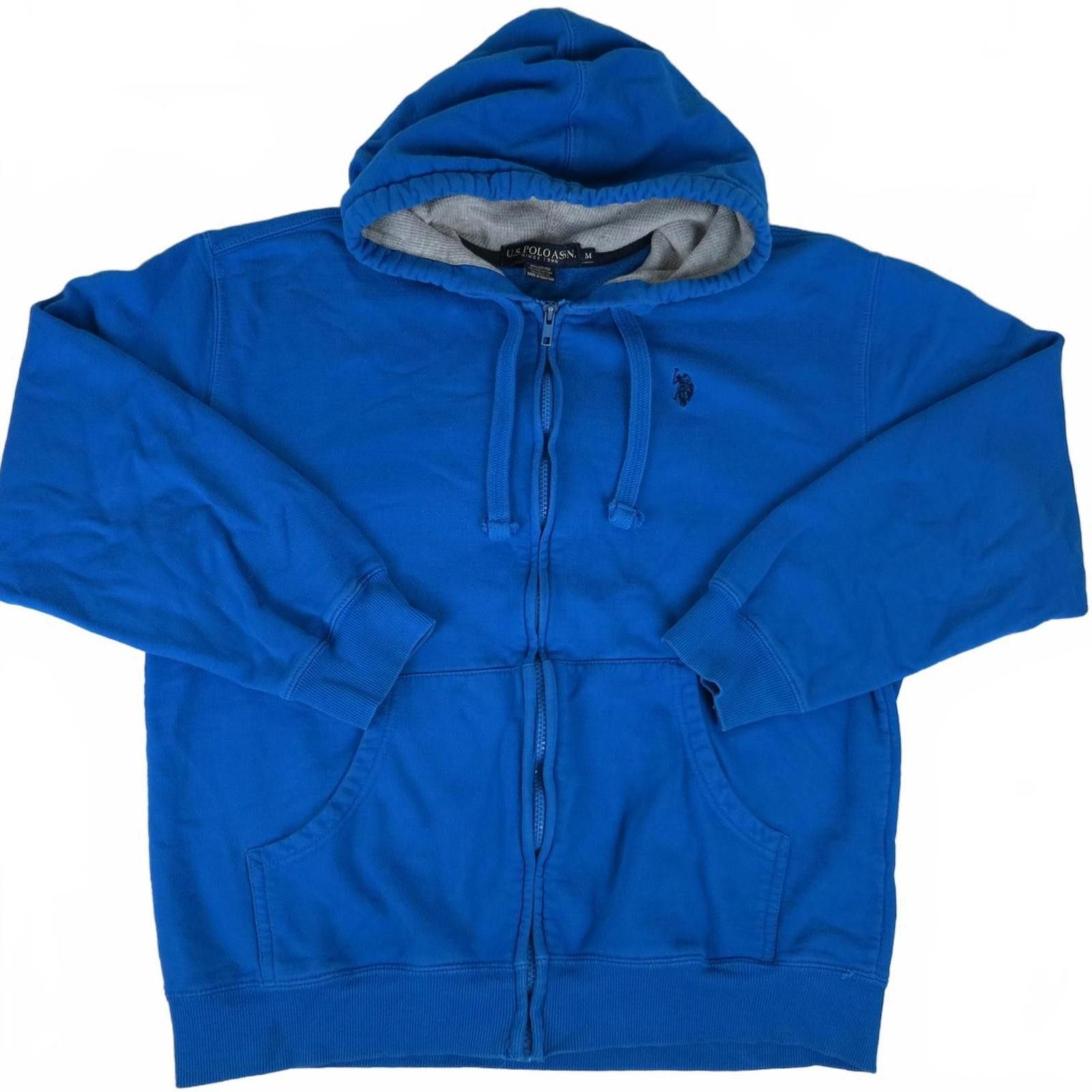 U.S. Polo Assn. US Polo Assn Blue Zip-Up Hoodie Sweatshirt Men's Medium Size US M / EU 48-50 / 2 - 1 Thumbnail