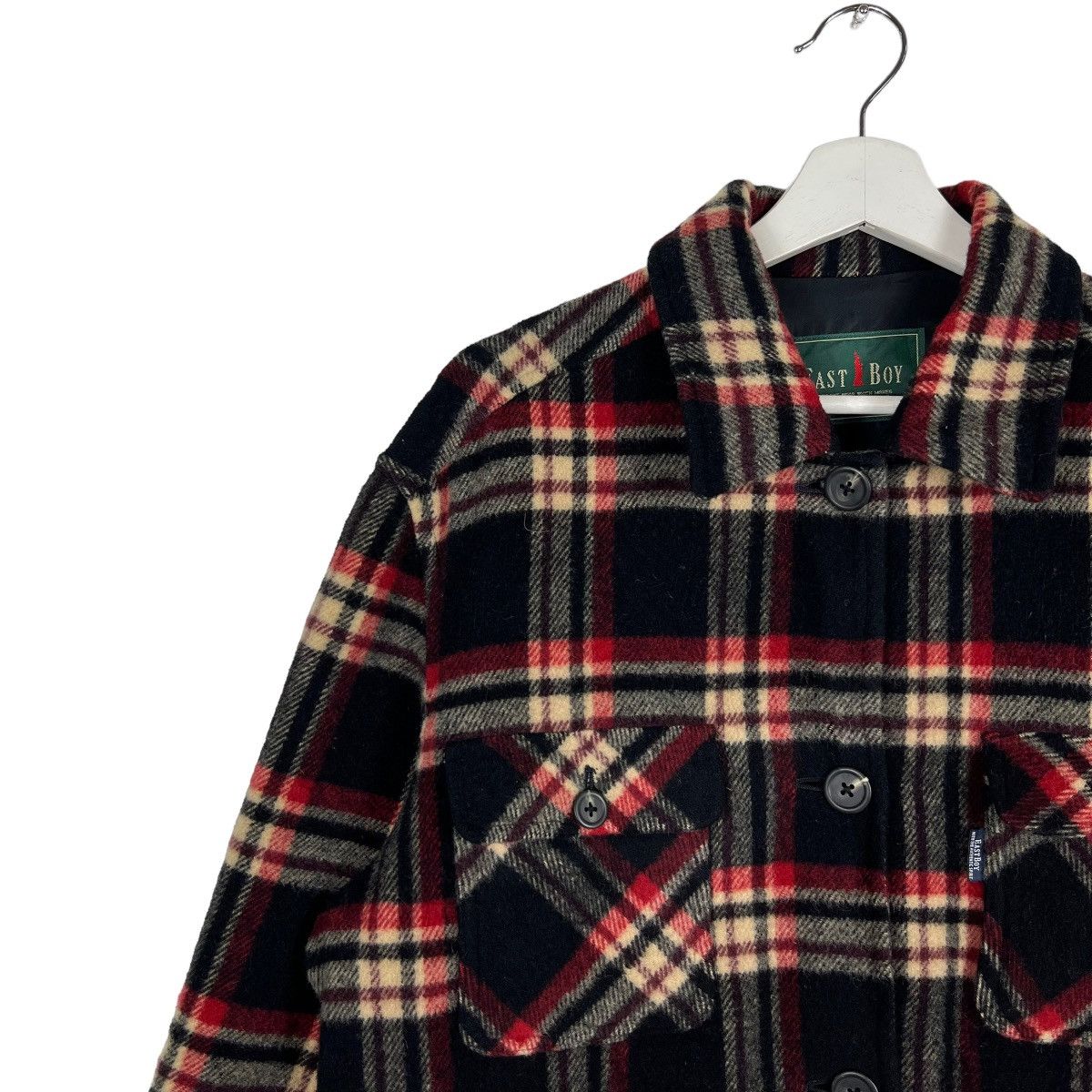 Japanese Brand × Vintage 🔥 EAST BOY PLAID CHECKER CPO WOOL JACKET Size US M / EU 48-50 / 2 - 7 Thumbnail