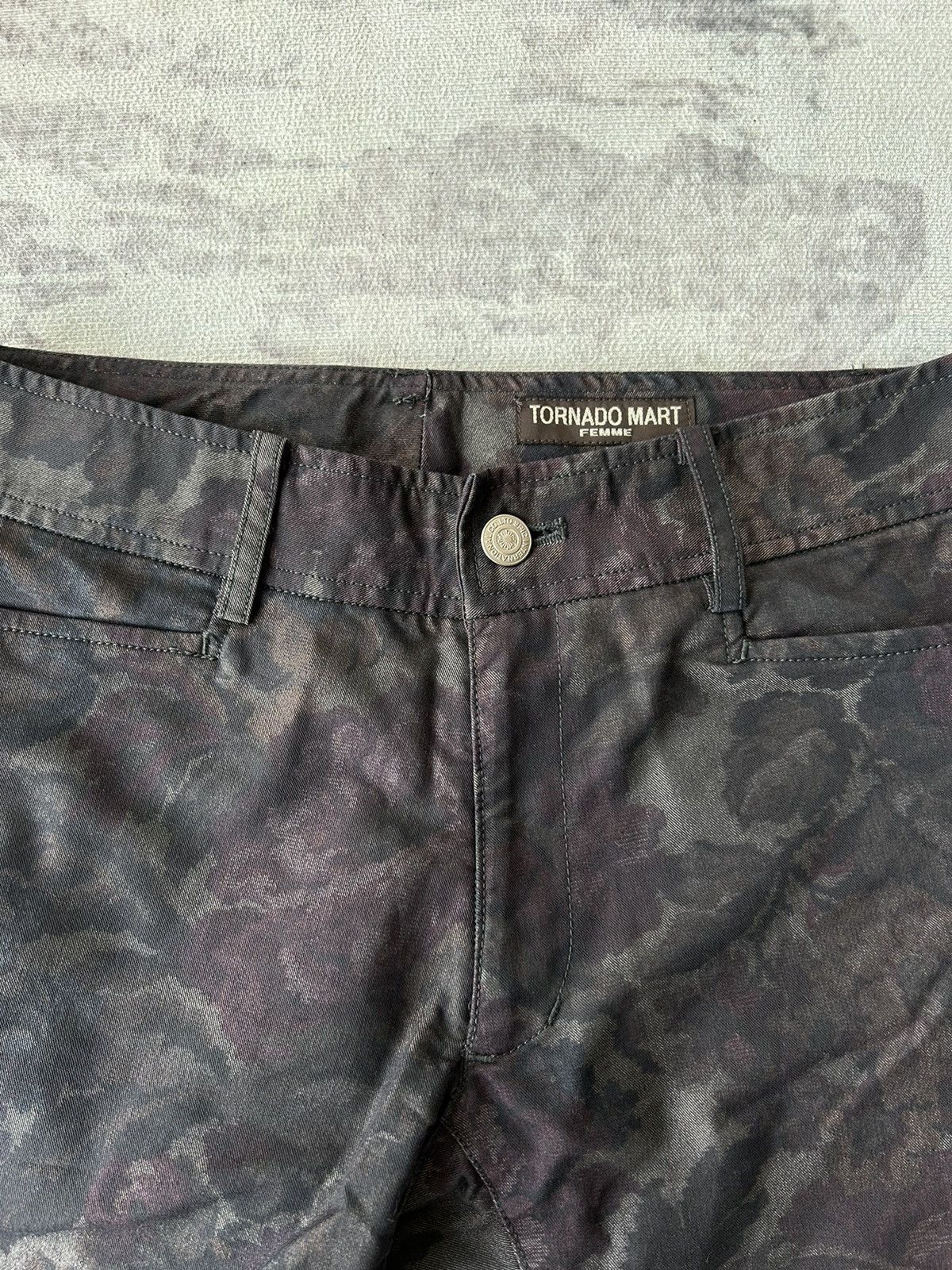 Tornado Mart Tornado Mart Flower Flared Pants Size US 27 - 5 Thumbnail