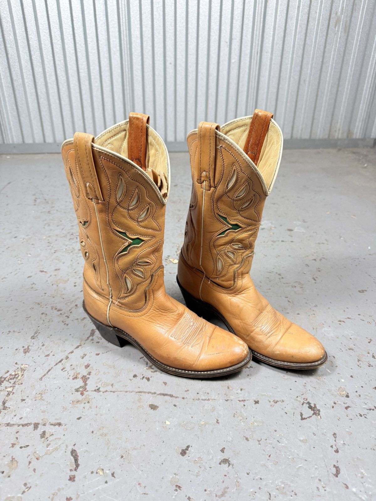 Acme Clothing 70s Vintage Acme Usa Made Cowhide Cowboy Boots Size US 6.5 / IT 36.5 - 7 Thumbnail