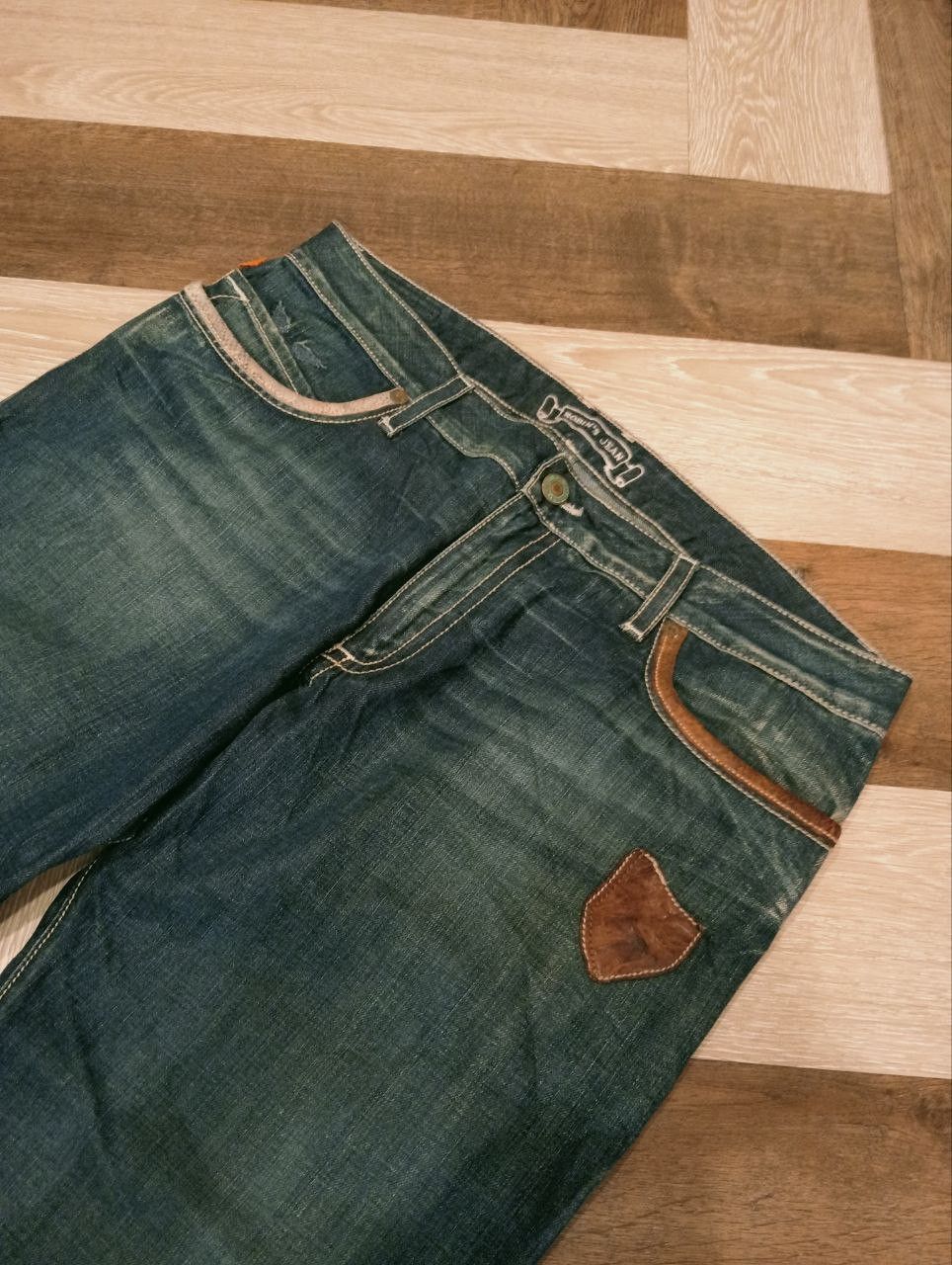 Robins Jeans VINTAGE ROBIN'S JEAN LEATHER POCKET CROPPED PANTS Size US 38 / EU 54 - 11 Thumbnail