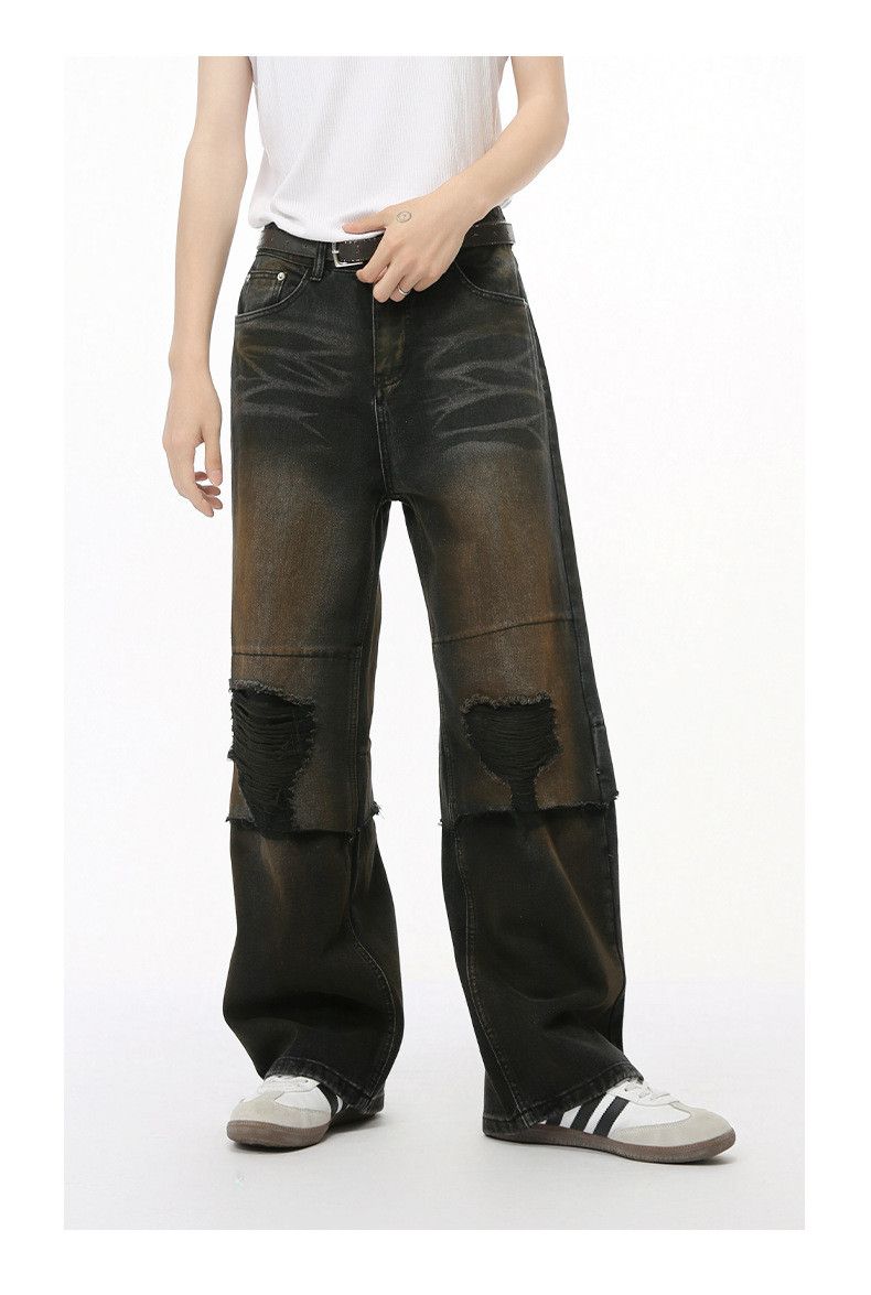 Japanese Brand × Jean American ripped distressed washed vintage straight jeans Size US 32 / EU 48 - 2 Thumbnail