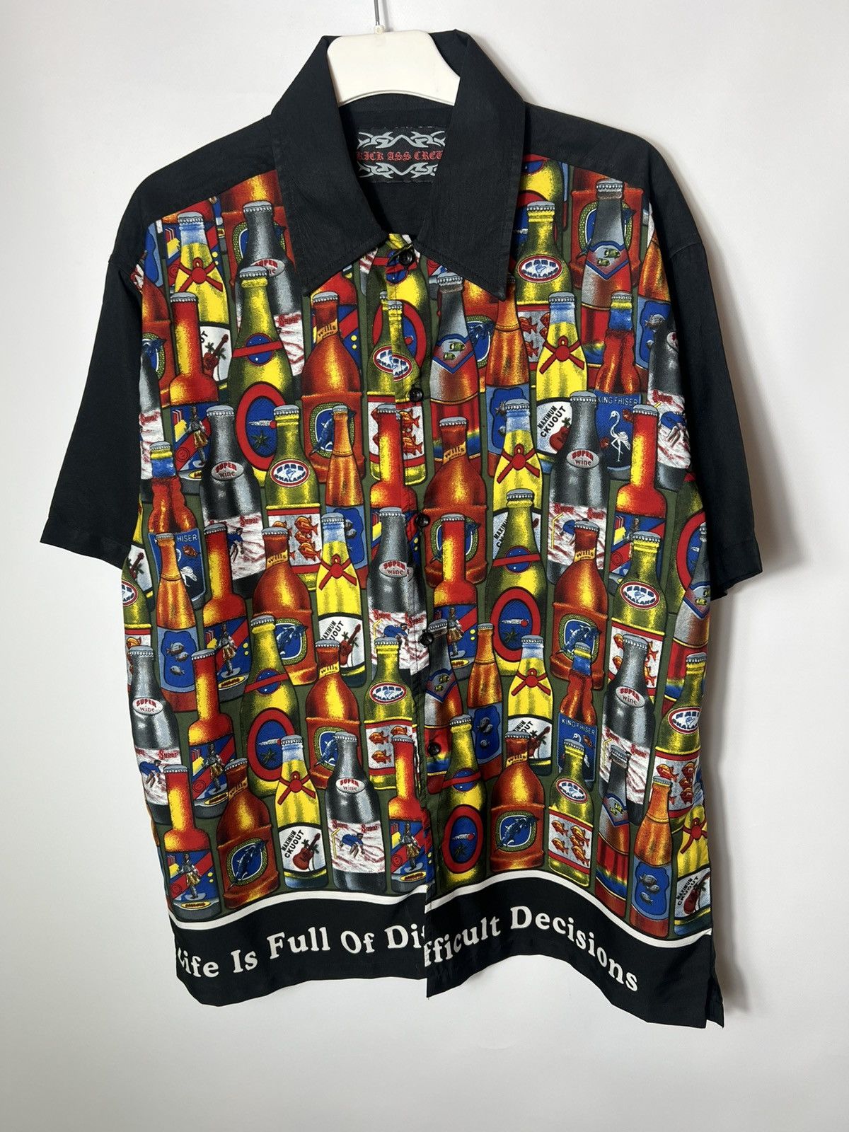 Vintage Vintage Bottle Rows Pattern Aloha Hawaiian Beach Shirt Size US L / EU 52-54 / 3 - 1 Thumbnail