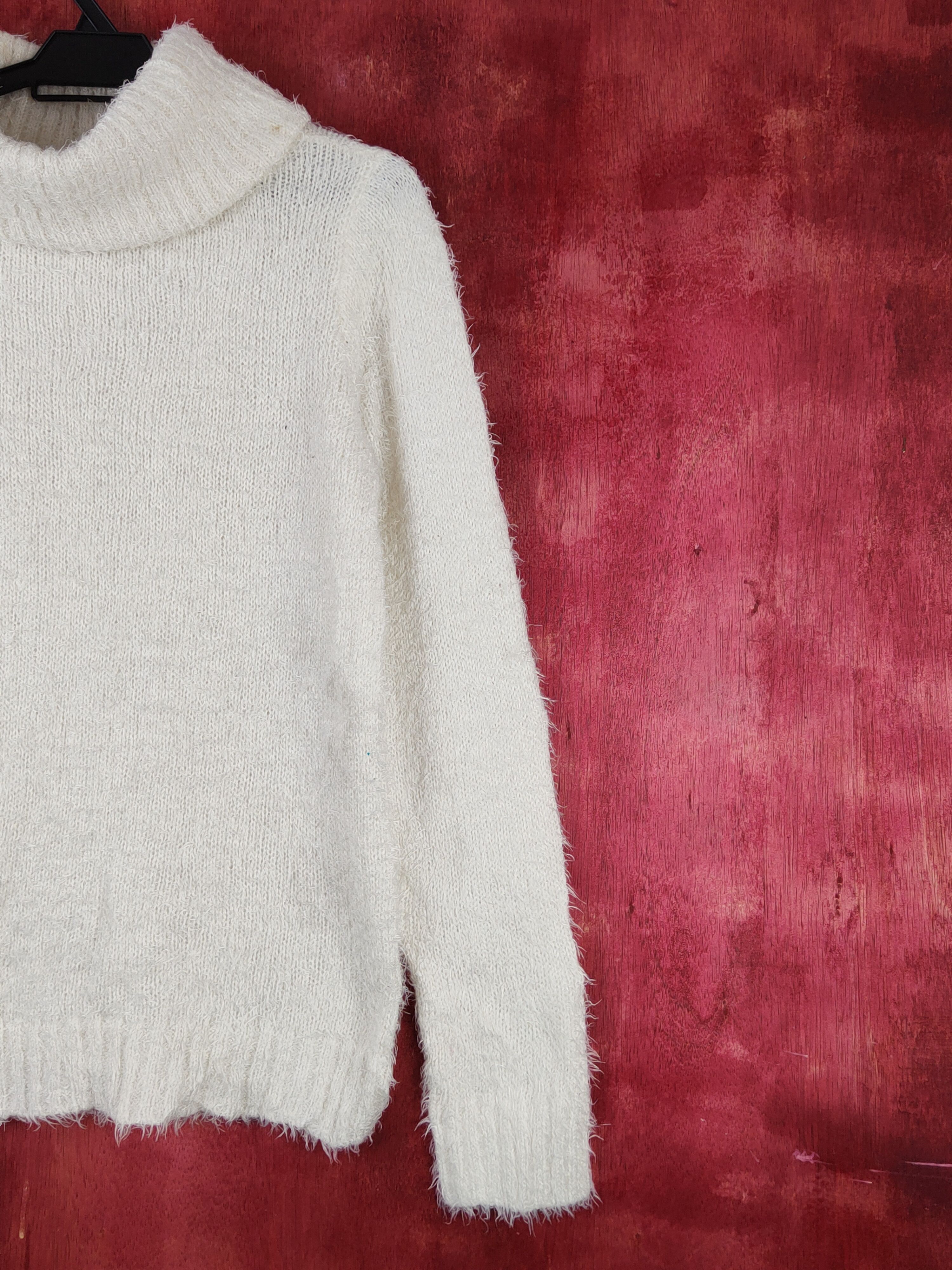 Japanese Brand SpiralGirl White Shag Shaggy Fur Mohair Knitwear #S1897 Size M / US 6-8 / IT 42-44 - 9 Thumbnail