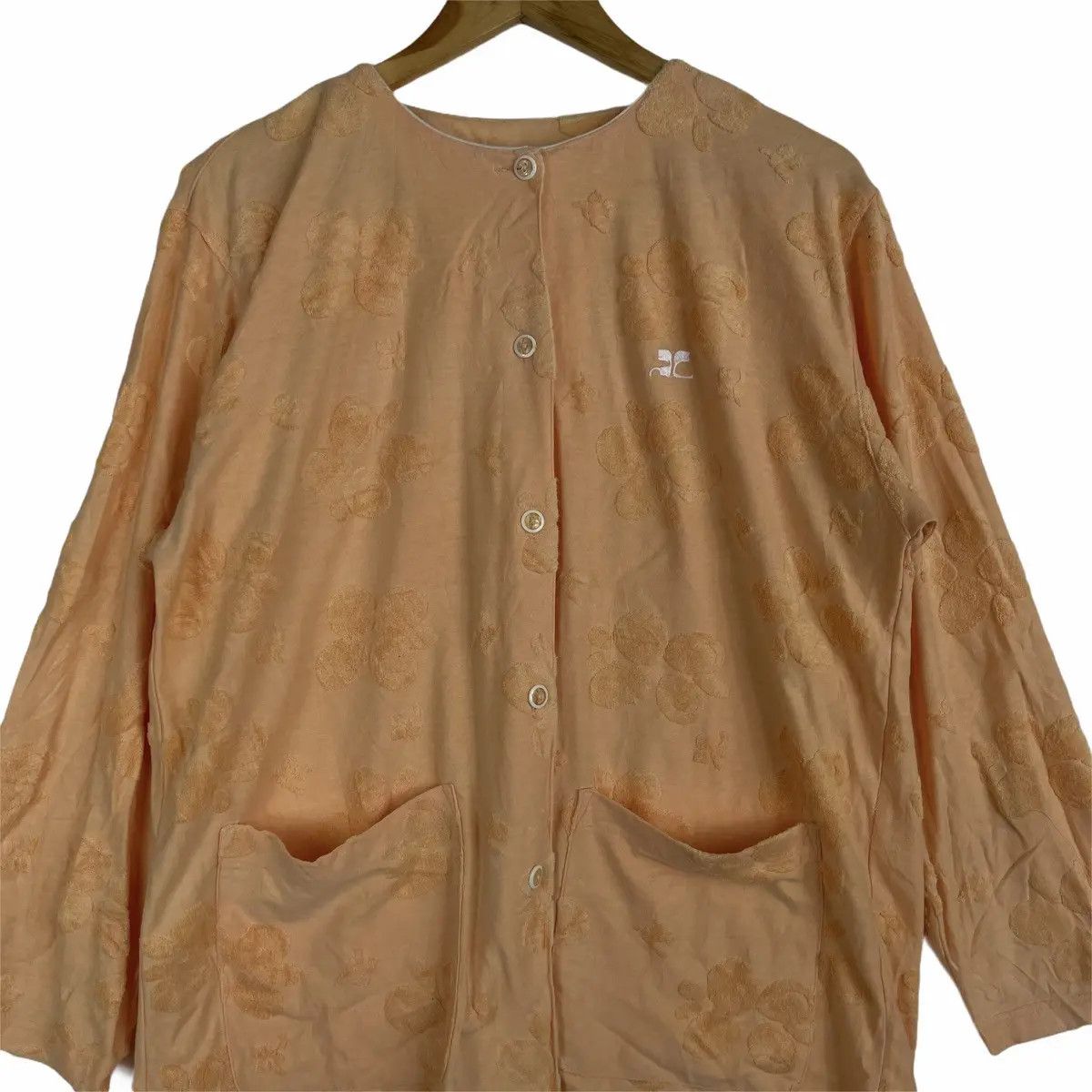 Courreges Vintage COURREGES ORANGE Pullover Jumper Crewneck T-Shirt Size L / US 10 / IT 46 - 2 Thumbnail