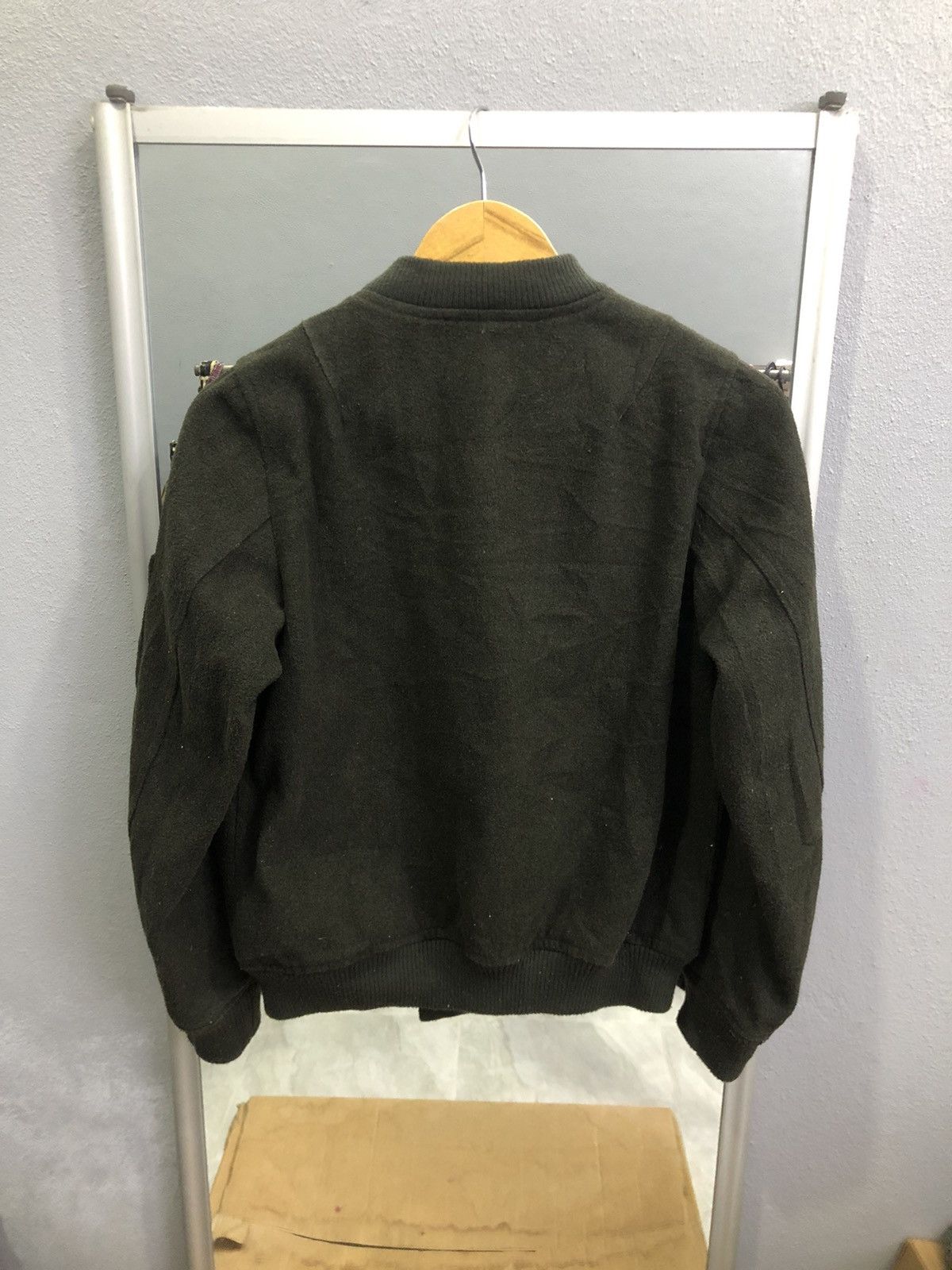 Japanese Brand Alicia Pageboy Wool MA-1 Bomber Jacket Olive Japan Size S / US 4 / IT 40 - 10 Thumbnail