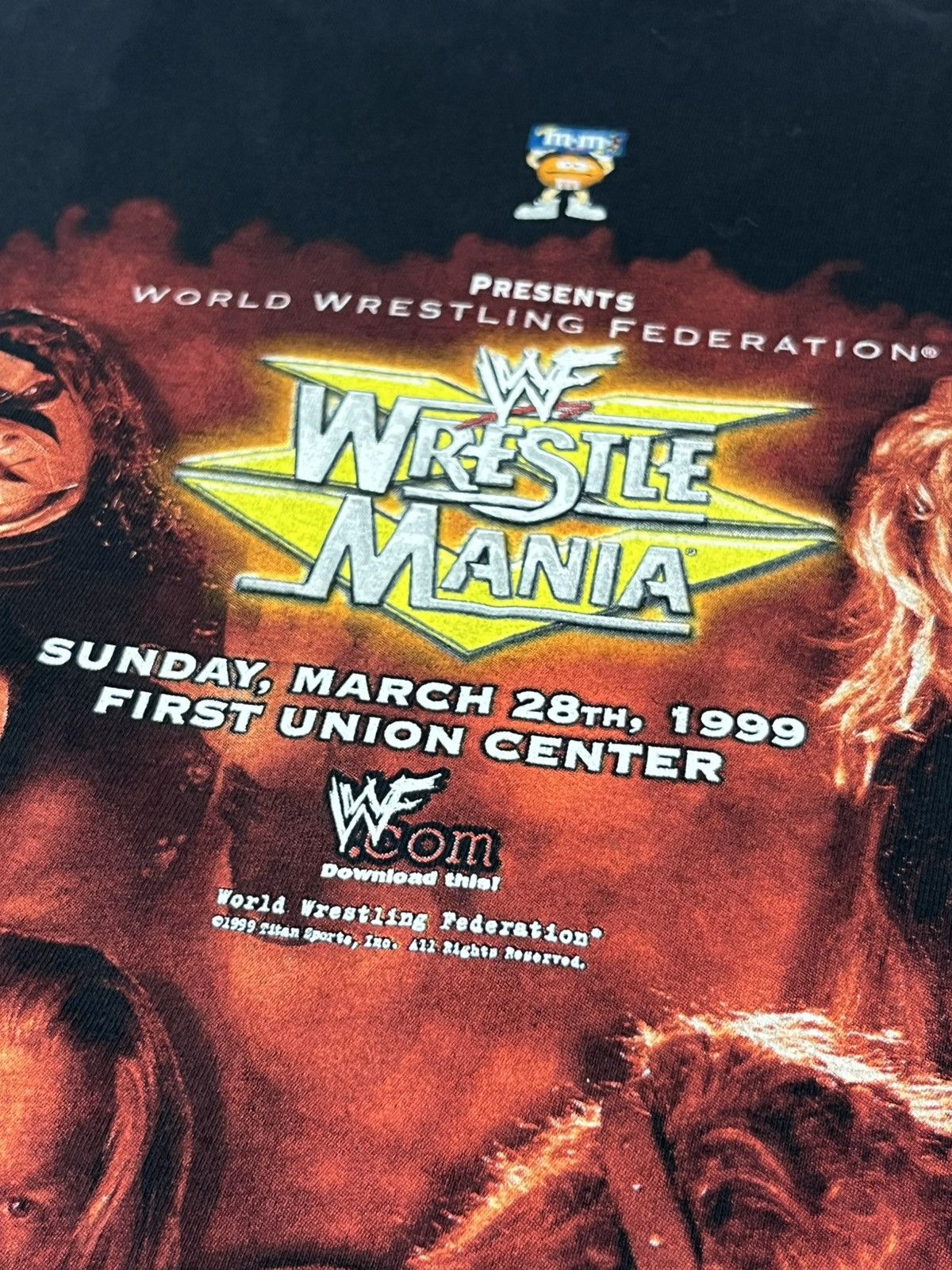 WWE Vintage 1999 WWE WWF Wrestlemania 15 Tshirt Size US XL / EU 56 / 4 - 5 Thumbnail