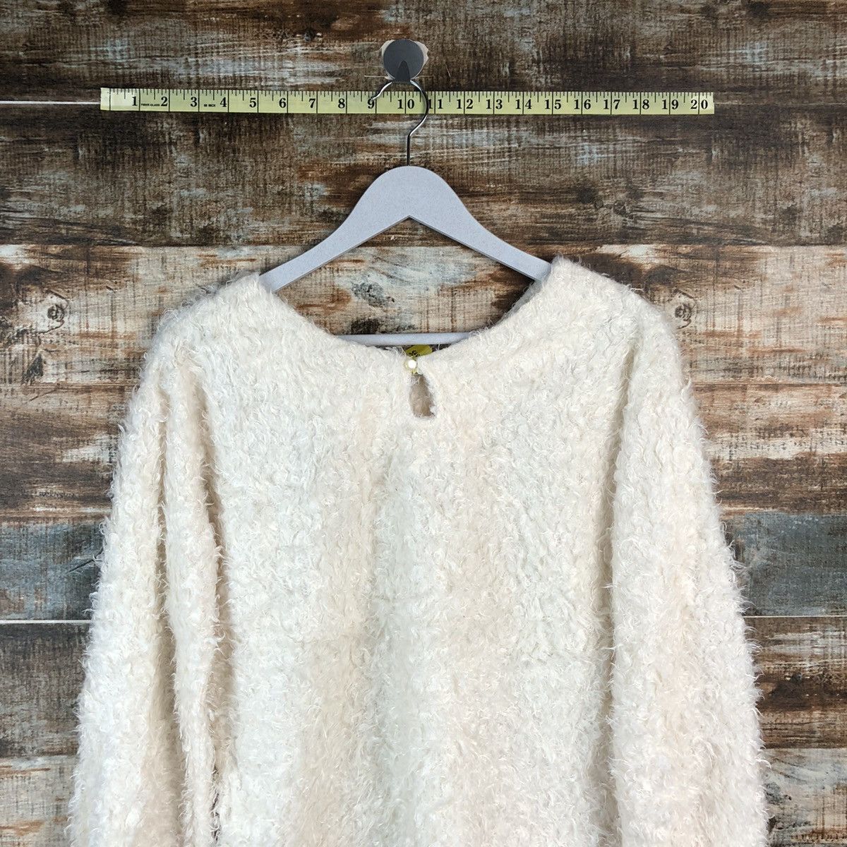 Homespun Knitwear × Japanese Brand DLL One Way White Mohair shaggy fur vintage Knitwear #C055 Size S / US 4 / IT 40 - 13 Thumbnail