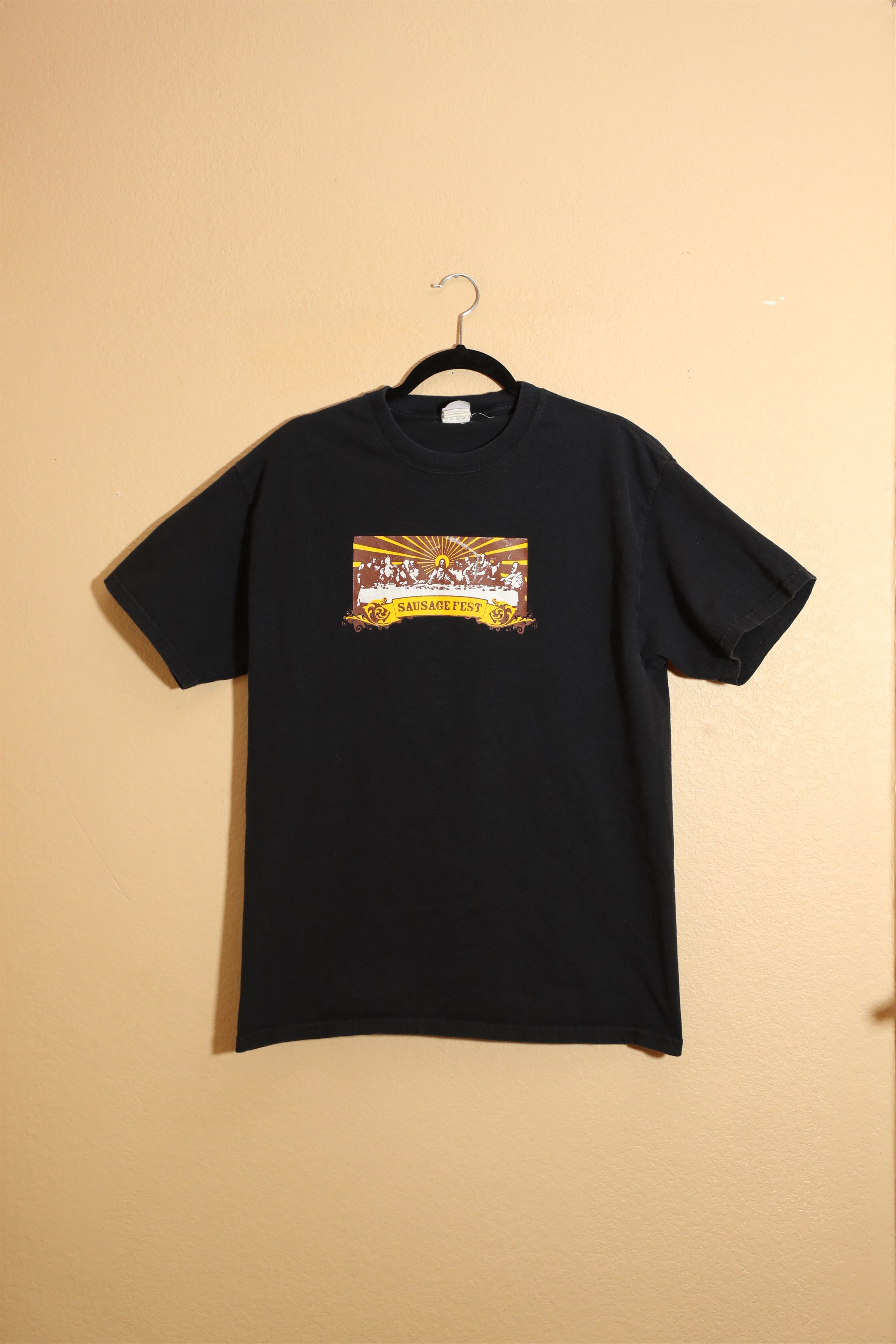 Hanes × Vintage Hanes Beefy-T Last Supper Sausage Fest Tee (L) Size US L / EU 52-54 / 3 - 1 Thumbnail