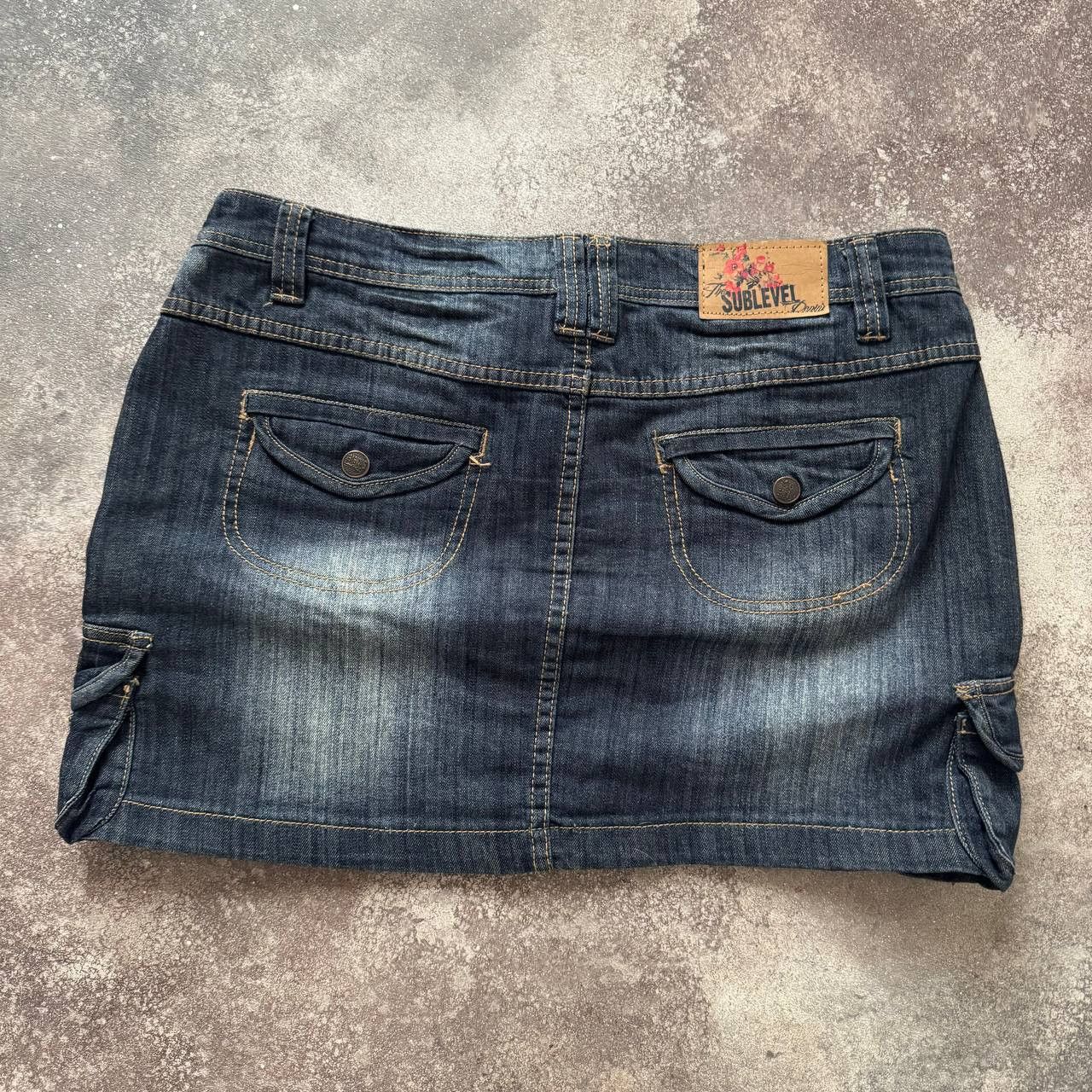 20471120 × Hysteric Glamour × Japanese Brand Amazing Vintage Washed Denim Mini Skirt Size 32" / US 10 / IT 46 - 6 Thumbnail