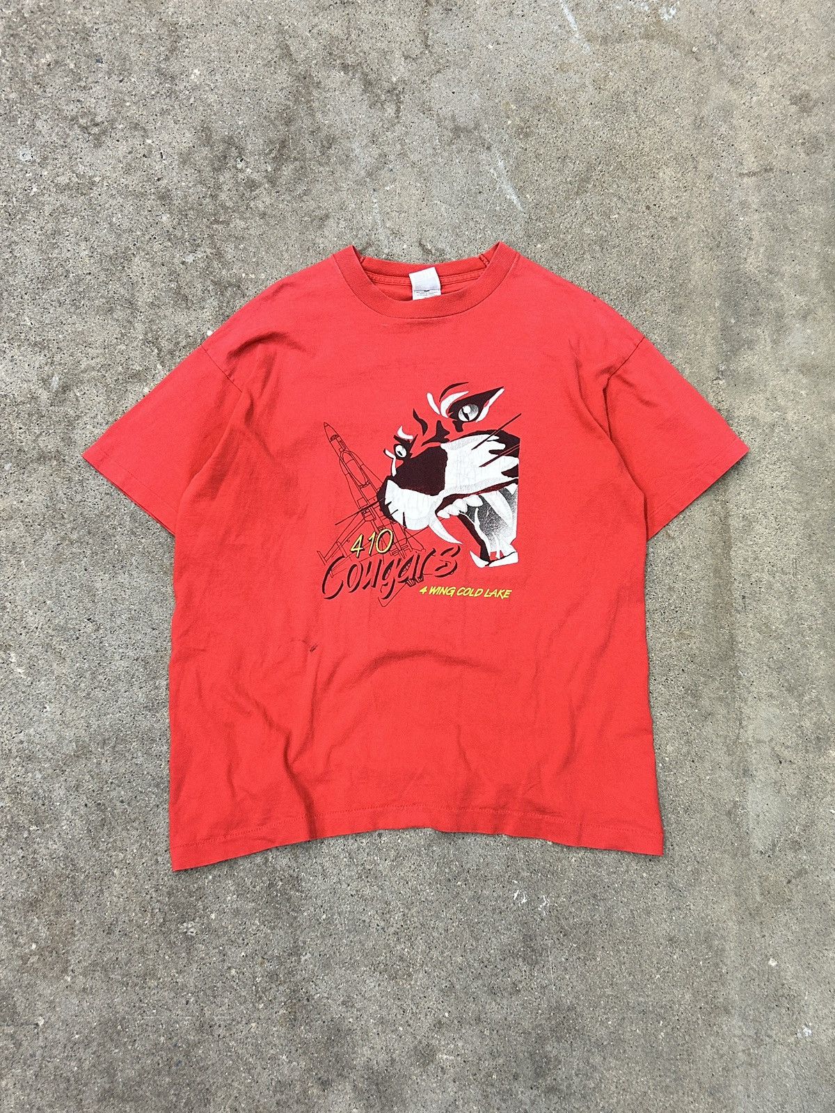 Vintage 90s Vintage Cougars Jet Tee XL Size US XL / EU 56 / 4 - 1 Thumbnail