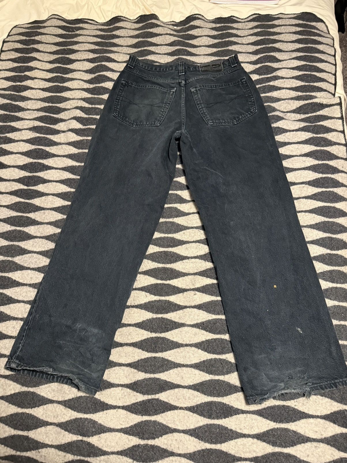 Anchor Blue × Vintage Anchor blue beyond baggy black skater denim wide leg Size US 33 - 2 Thumbnail