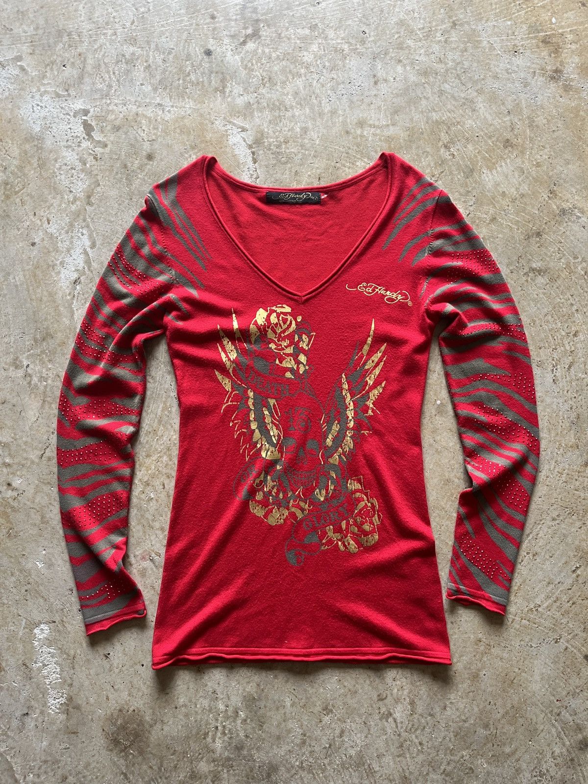 Ed Hardy Ladies Ed Hardy Long Sleeve Top Size M / US 6-8 / IT 42-44 - 1 Thumbnail