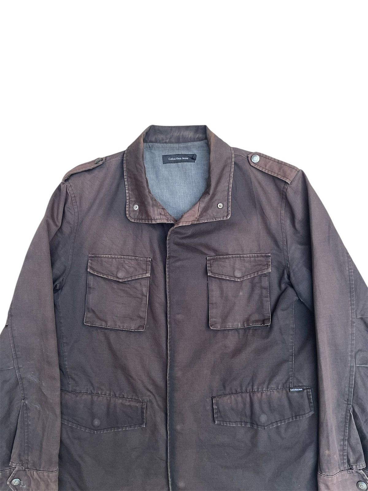 Calvin Klein × Vintage Vintage Calvin Klein Faded Military Utility Jacket Size US M / EU 48-50 / 2 - 4 Thumbnail