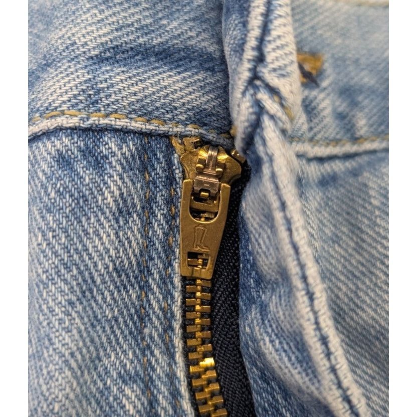 Vintage × Wrangler Vintage late 80s Wrangler Boot Zipper light blue denim jeans Size US 38 / EU 54 - 8 Thumbnail
