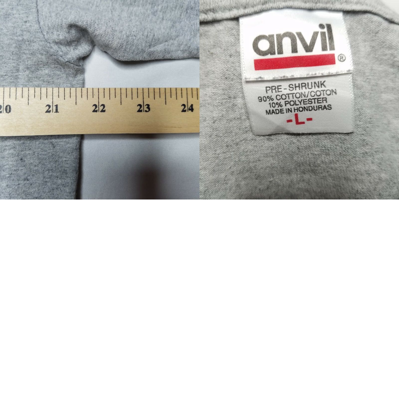 Anvil Bandolero Nationals Texas Gray T-Shirt Adult Large Cotton Blend Mens Size US L / EU 52-54 / 3 - 8 Thumbnail